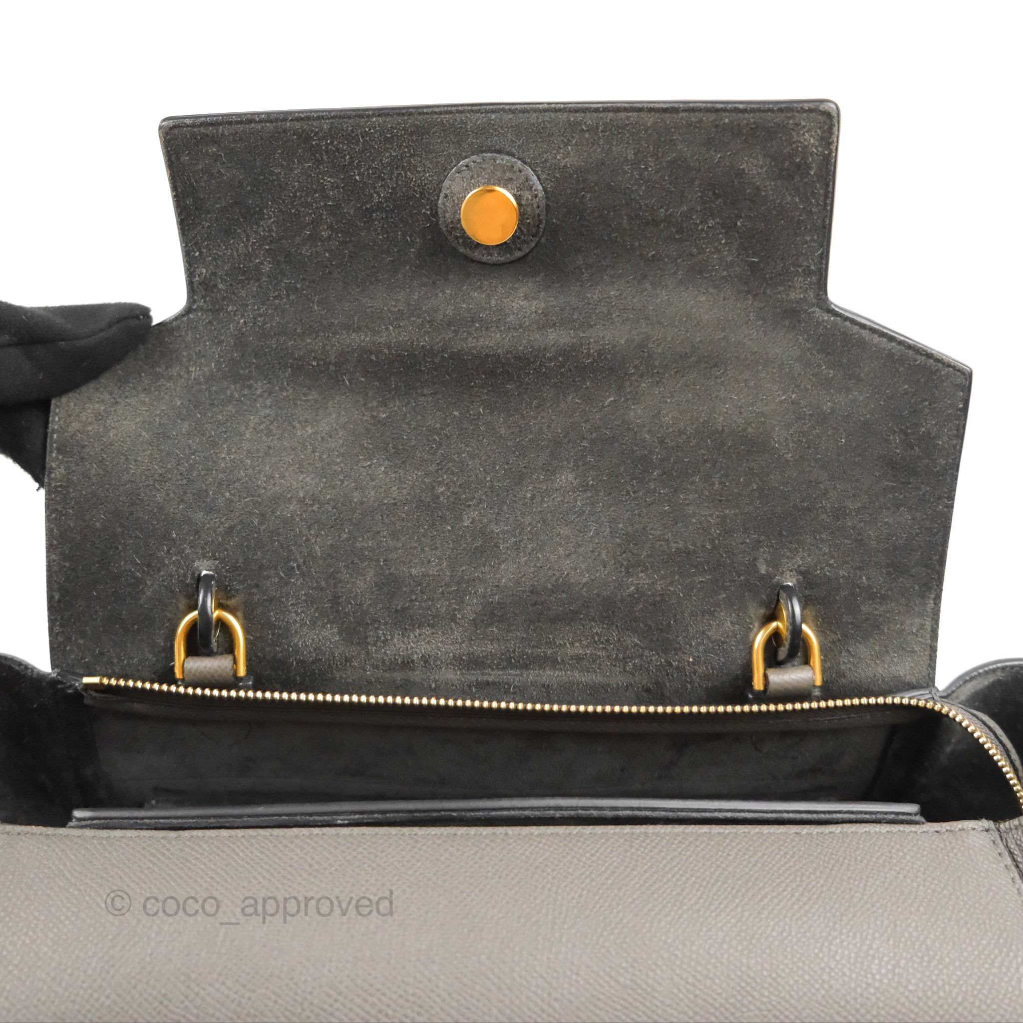 Celine Mini Belt Bag in Dark Grey Grained Calfskin Leather - Stylish Crossbody Purse for Women, Perfect for Work, Travel & Everyday Use