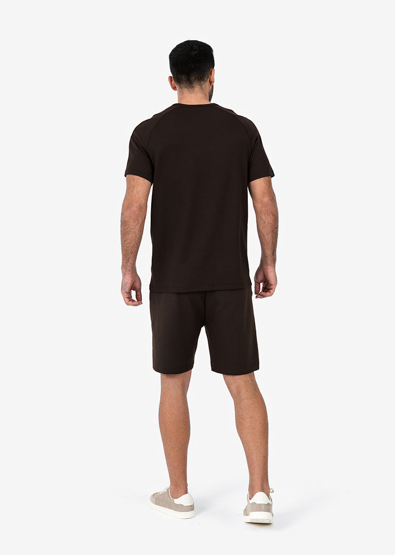 Men's Comfortable Lounge Shorts in Coffee Brown - Perfect for Relaxing at Home, Lounging, or Casual Outings
