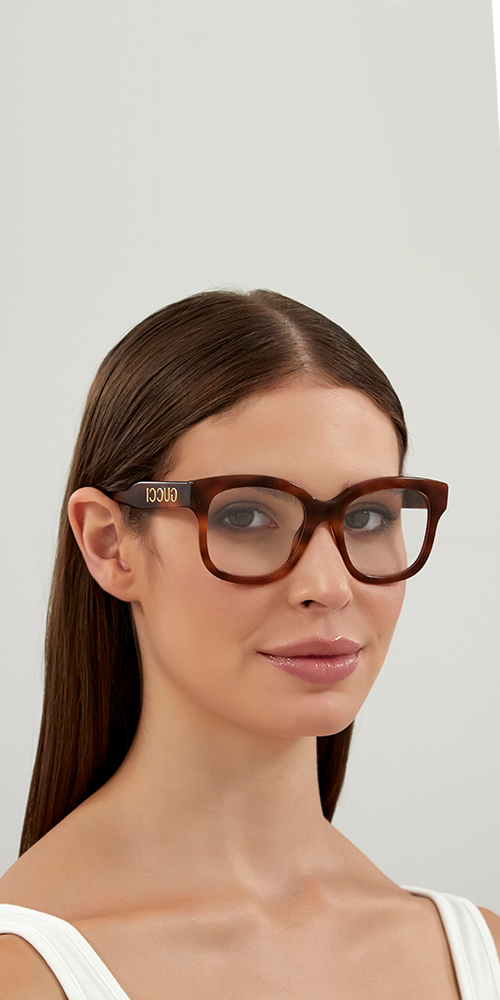 Gucci Script Acetate Optical Glasses for Women & Men - Classic Designer Eyewear with UV Protection - Perfect for Reading, Work & Fashion Accessories