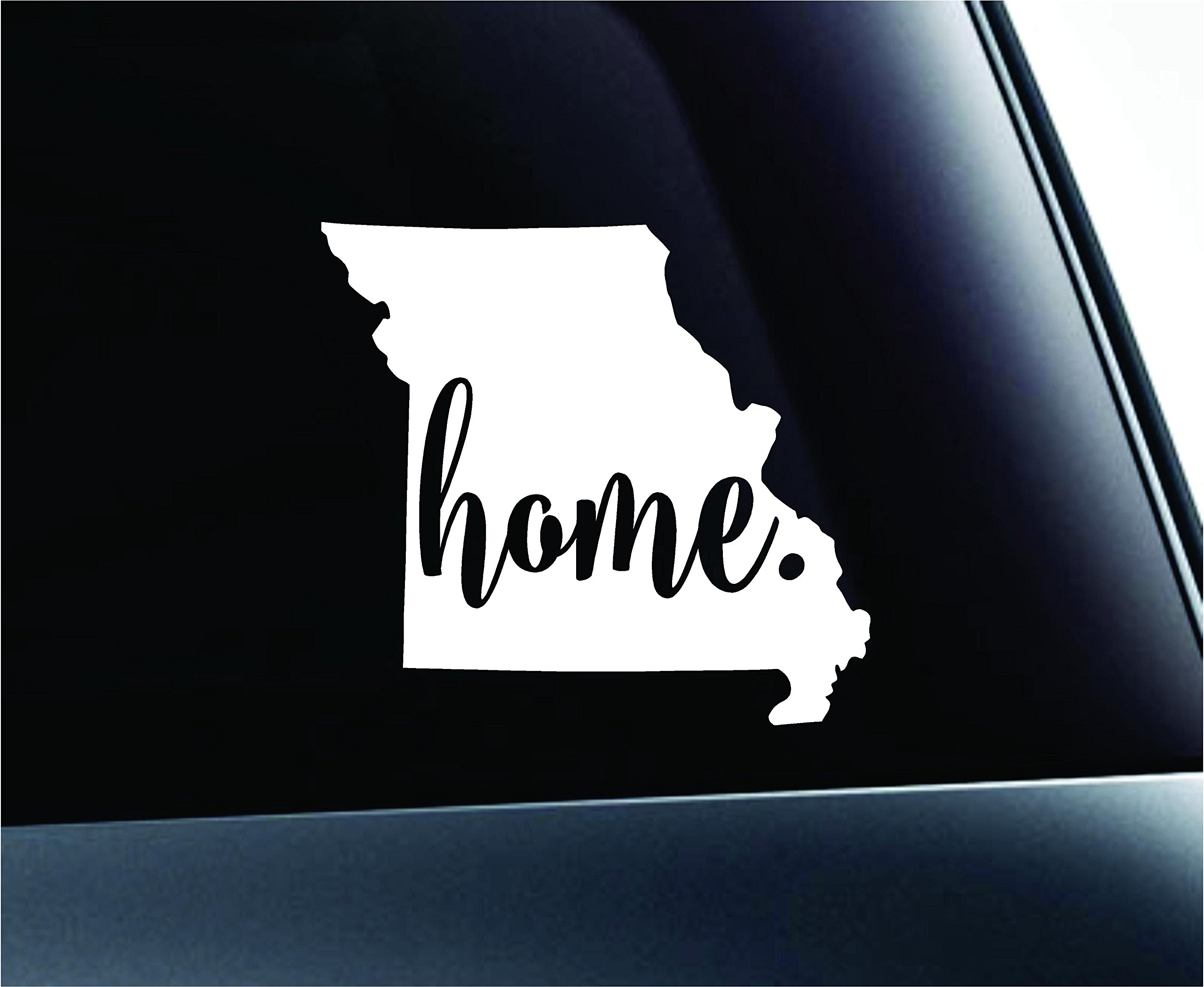 Missouri State Jefferson City Symbol Decal Sticker - White Vinyl Car Truck Window Laptop Computer Decal for Home Office Decor & State Pride Display