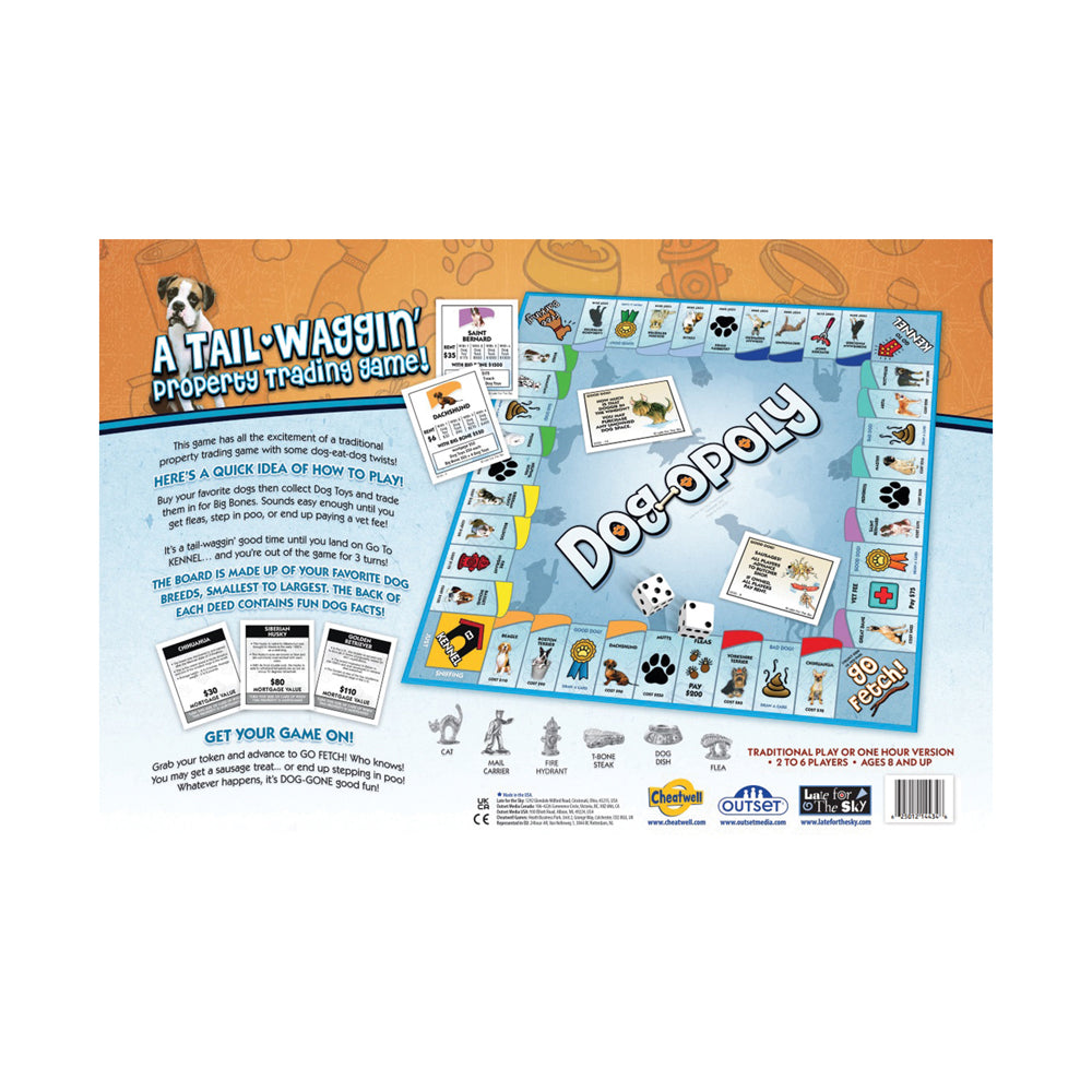 Dogopoly - Dog Themed Monopoly Style Board Game for Family Game Night | Fun Pet Lover Gift for Dog Owners & Kids | Perfect for Parties, Birthdays & Indoor Activities