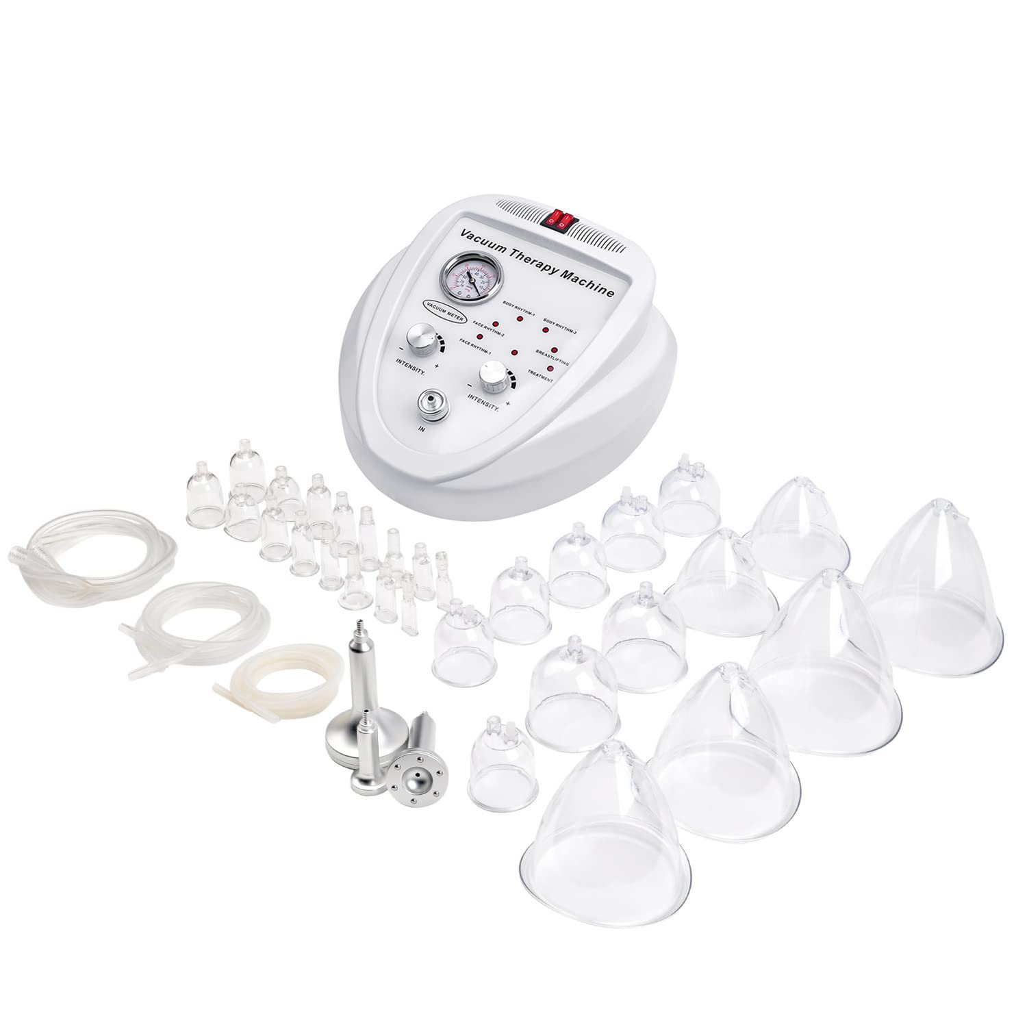 Vacuum Therapy Machine for Body Shaping - 30 Suction Cups & 3 Pumps Massager Set for Breast & Buttock Care, Beauty Scraping & Cupping Therapy | Perfect Gift for Women | Home Spa & Professional Beauty Salon Use