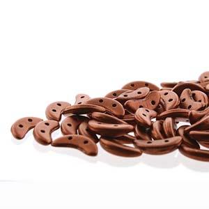 Crescent Beads Matte Metallic Dark Copper 5g Vial - DIY Jewelry Making, Craft Beads for Necklaces, Bracelets, and Earrings - Perfect for Handmade Gifts and Scrapbooking