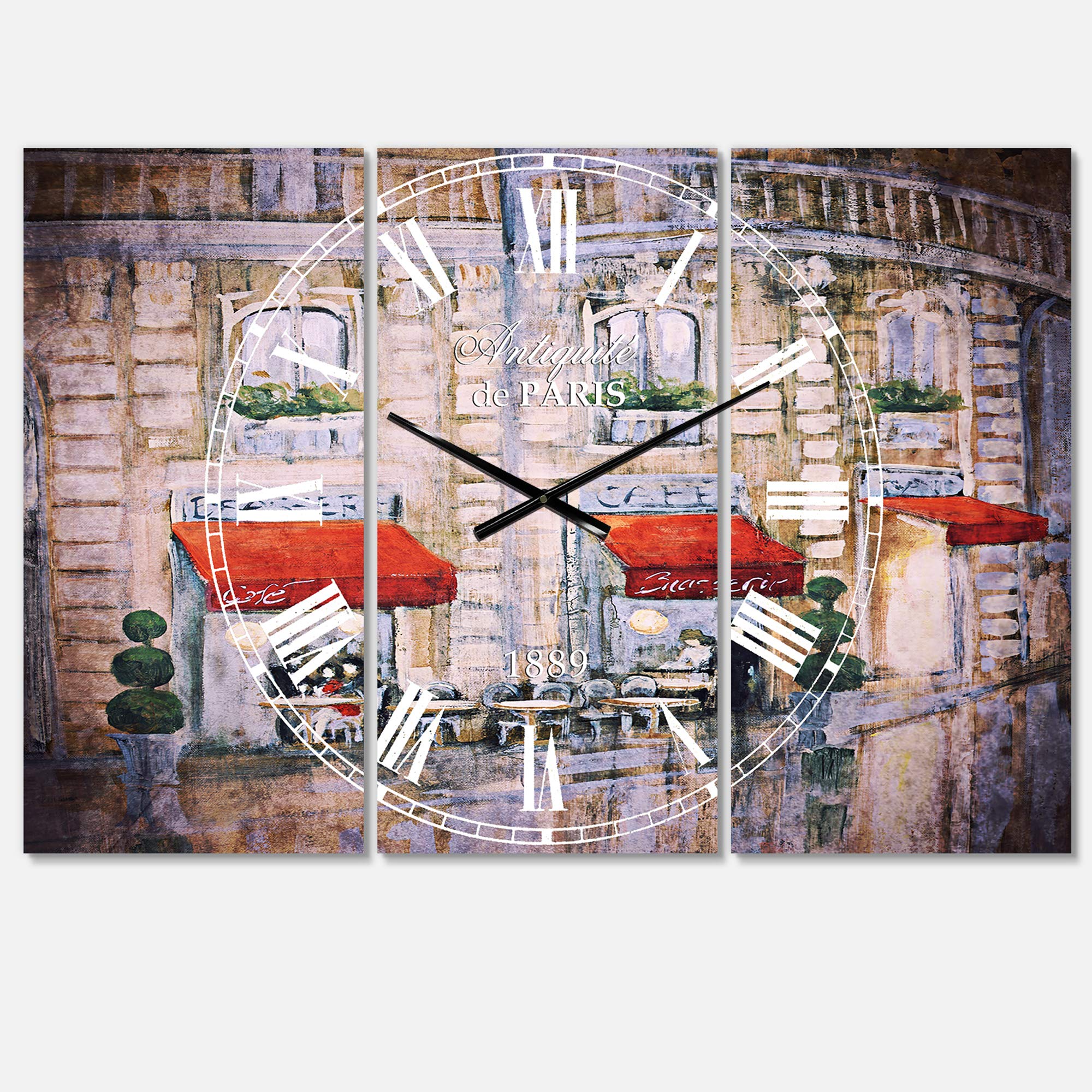Designart Space Patrol 2 Modern Round Wall Clock - Contemporary Metal Wall Art for Home Decor, Living Room, Bedroom & Office - Perfect for Minimalist Spaces & Sci-Fi Themed Interiors