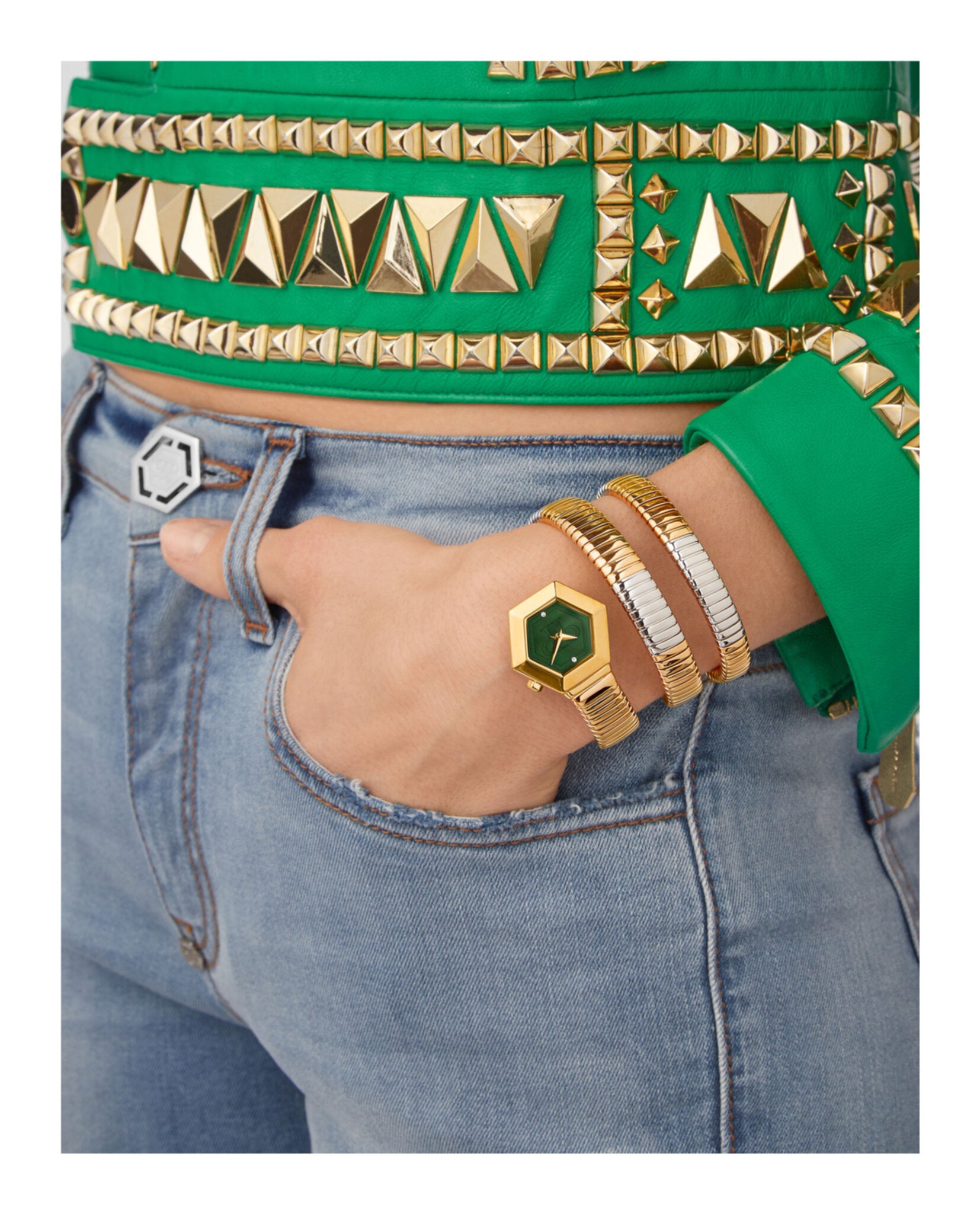 Hexagon Snake Bracelet Watch for Women - Stylish & Unique Fashion Accessory for Parties, Dating, and Everyday Wear