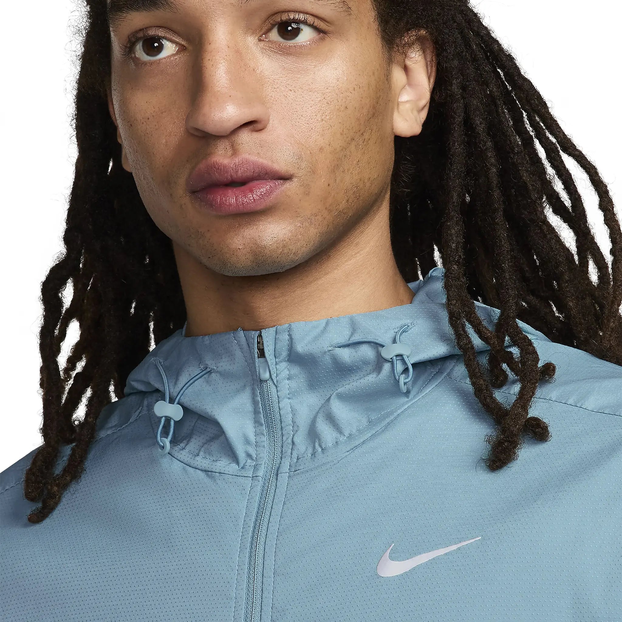 Nike Denim Turquoise Windrunner Jacket & Shorts Set - Stylish Athletic Wear for Running, Gym & Casual Outfits