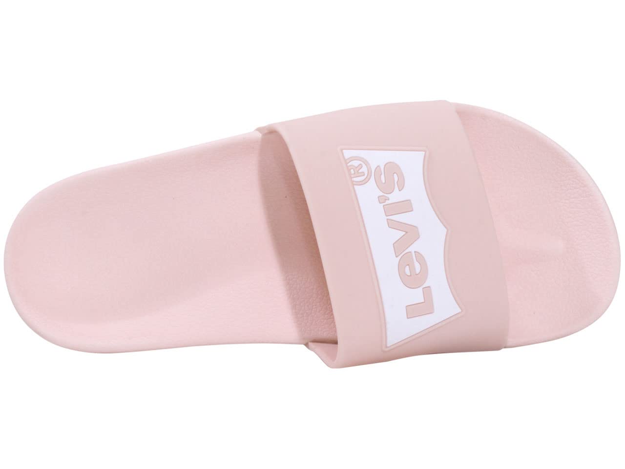 Levi's Women's Batwing Slide Sandals - Slip-On Comfort with Logo Detail in Blush Pink Size 6 (520245) | Perfect for Beach, Pool, and Casual Summer Outfits