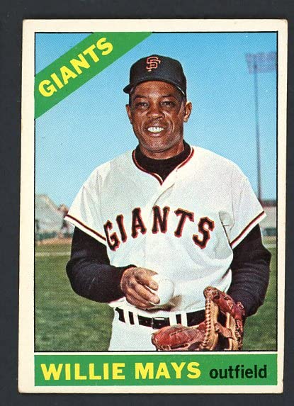 1966 Topps #1 Willie Mays San Francisco Giants Baseball Card VG-EX Condition - Vintage MLB Collectible for Sports Memorabilia Fans & Card Collectors - Perfect for Display, Investment, or Gift Giving