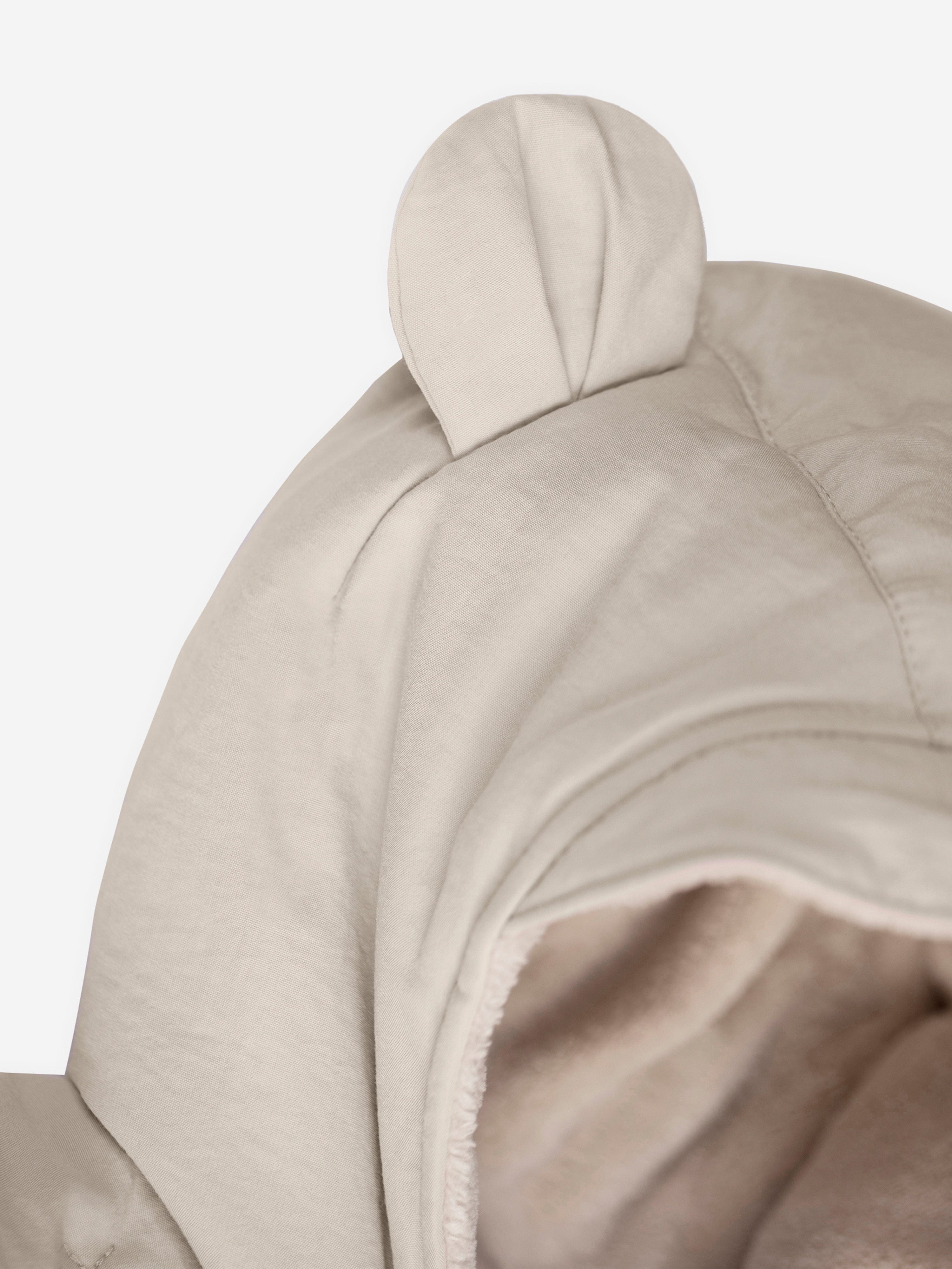 7AM Enfant Baby Snowsuit - Warm Winter Jacket with Hood, Waterproof & Windproof for Infants & Toddlers (Beige) - Perfect for Snow Play, Skiing & Outdoor Adventures