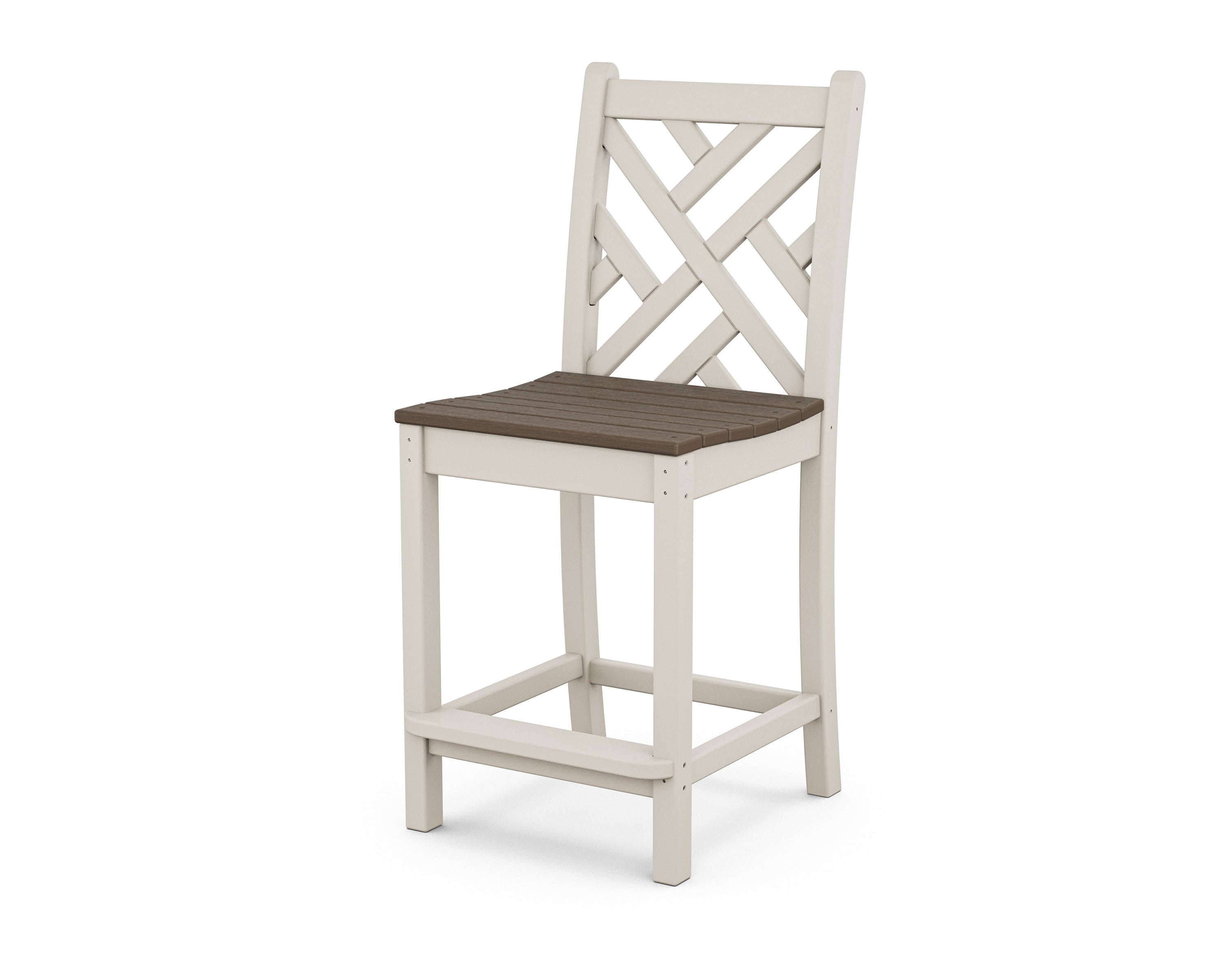 POLYWOOD Chippendale Counter Height Bar Stool - Durable Outdoor & Indoor Dining Chair for Kitchen, Patio, and Restaurant Use