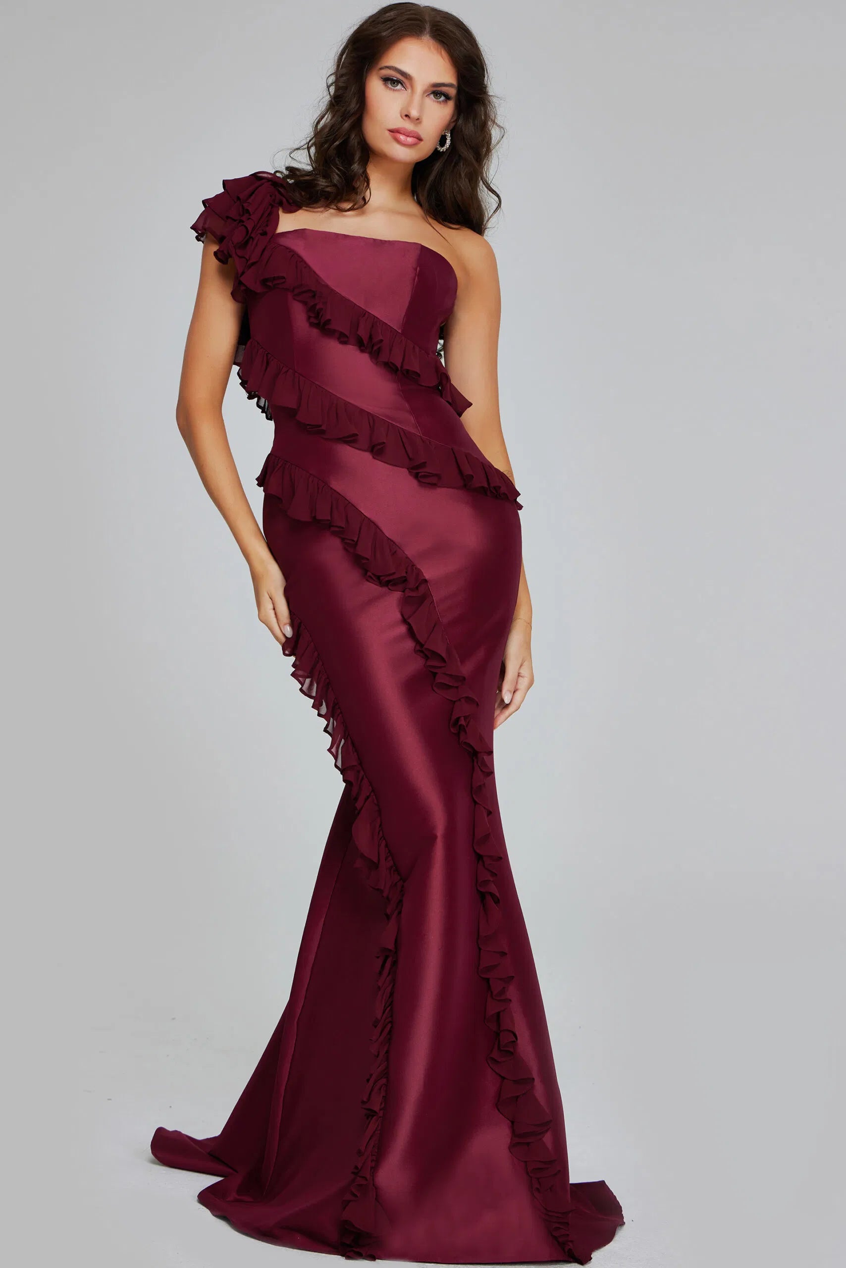 Jovani 40751 Elegant Evening Gown - Formal Prom Dress for Women, Long Sleeve Sparkly Sequin Gown for Homecoming, Wedding, Party & Special Occasions