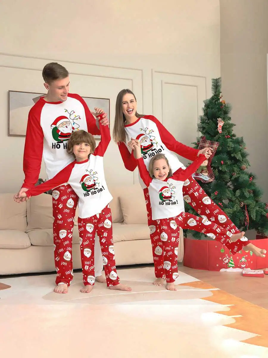 Santa Claus Family Matching Christmas Pajamas Sets - Cozy Holiday Sleepwear for Kids & Adults - Perfect for Christmas Morning & Family Photos