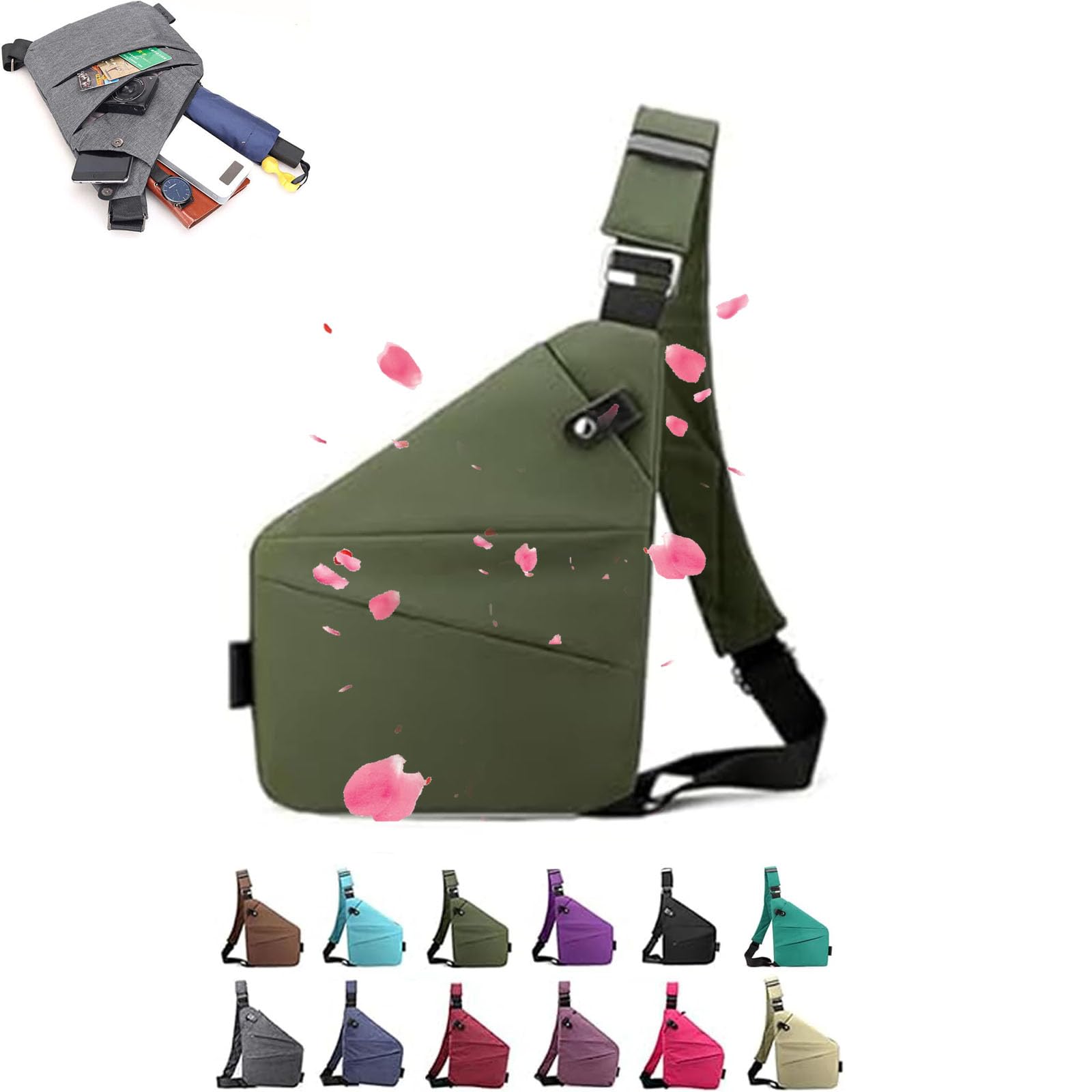 2024 New Anti-Theft Travel Sling Bag - Lightweight Crossbody Bag for Women & Men - Perfect for Commuting, Hiking & Travel Accessories