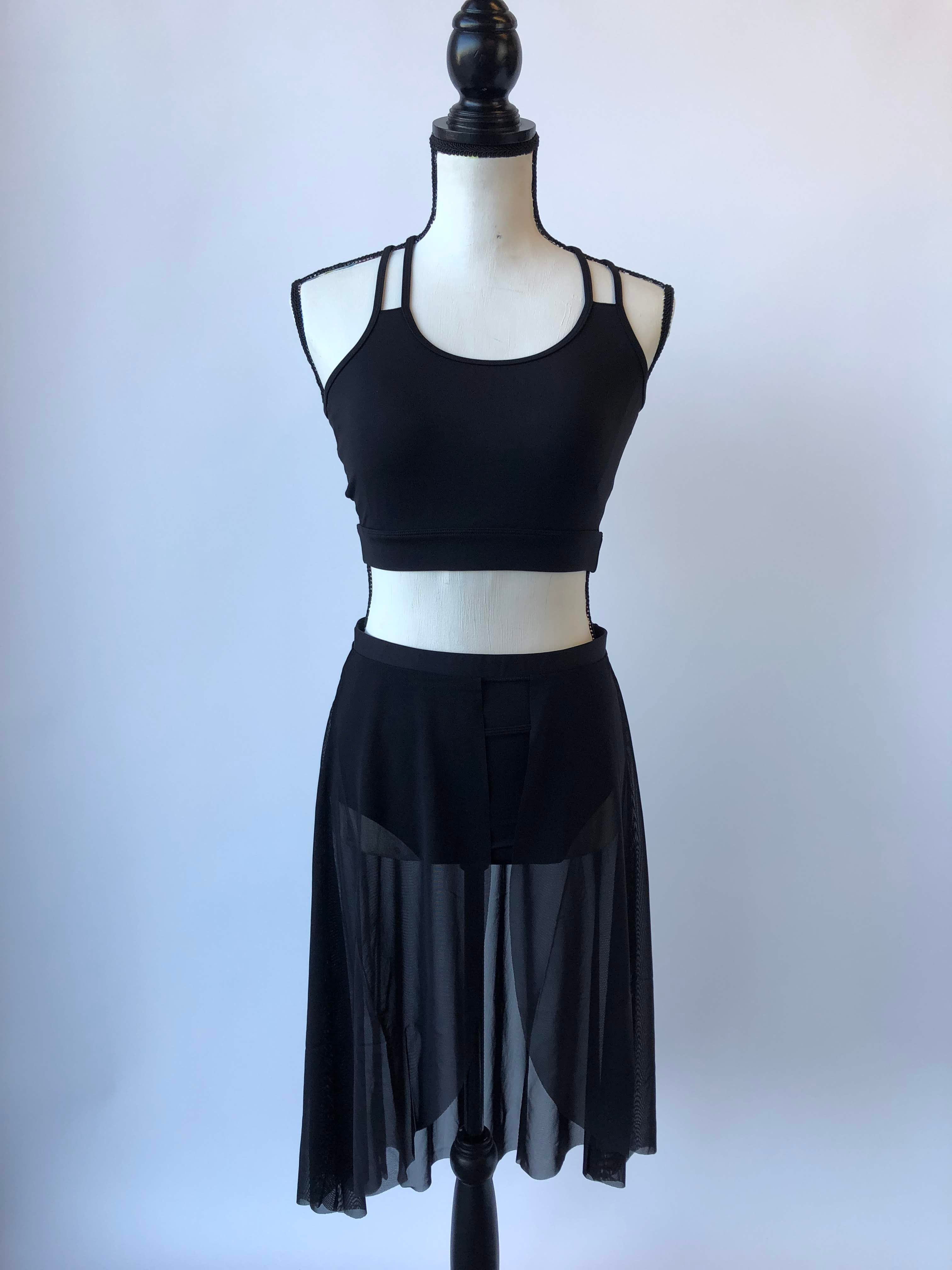 M7052LM Women's Mesh X Back Crop Top - Sexy Summer T-Shirt for Casual Wear, Beach, and Night Out