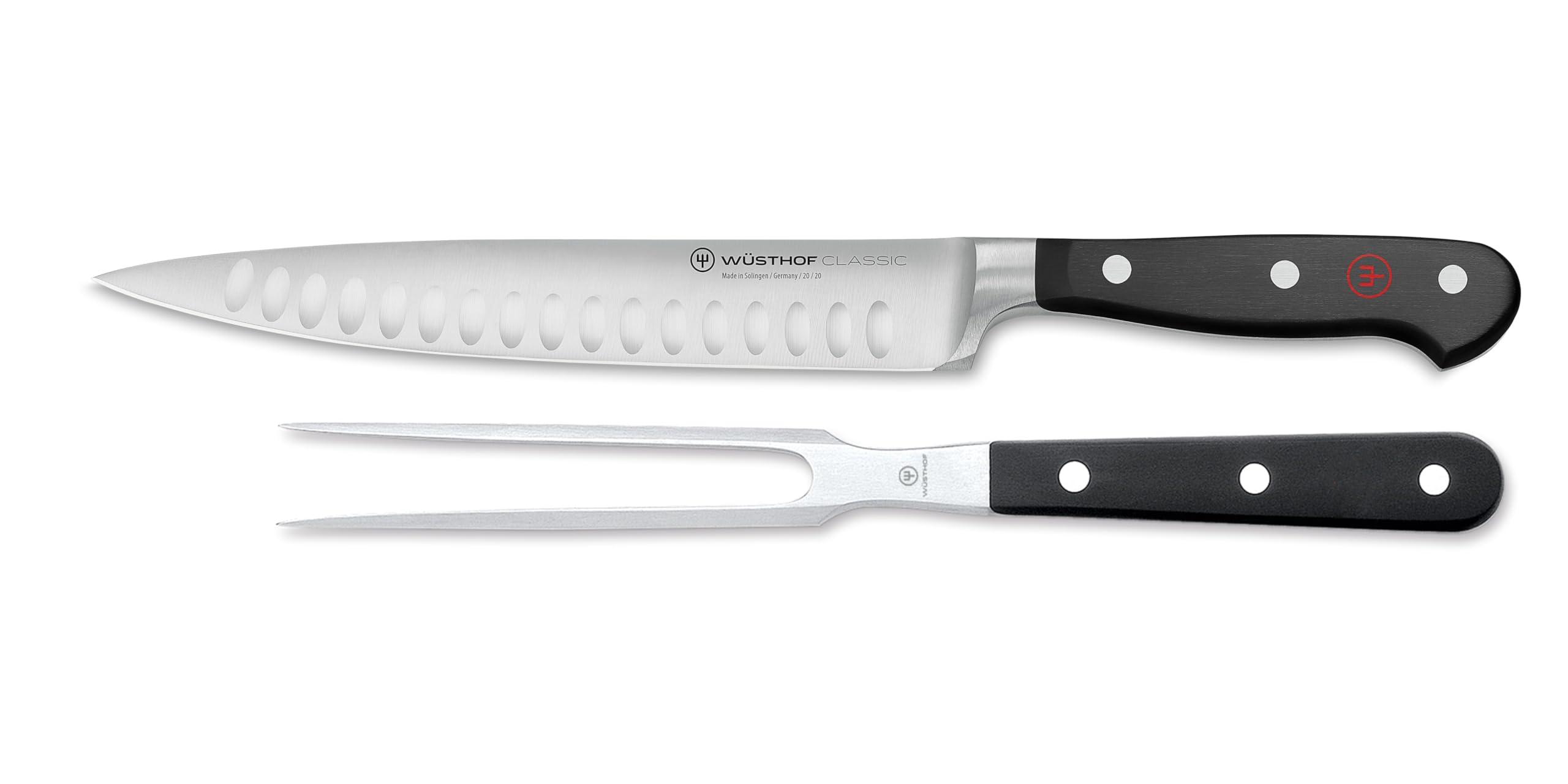 Wusthof Classic 2-Piece Carving Knife Set - Premium German Steel Carving Knives for Meat, Turkey & Roasts - Perfect for Holiday Dinners & Professional Kitchens
