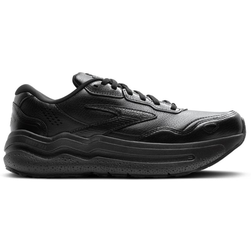 Brooks Ghost Max 2 LEATHER 2E WIDE Men's Walking Shoes - Comfortable & Durable Leather Sneakers for Walking, Running & Daily Wear - Perfect for Work, Gym & Outdoor Activities