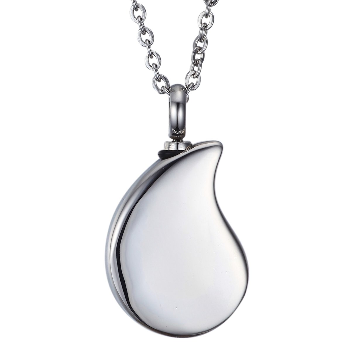 Valyria Silver Teardrop Cremation Jewelry - Memorial Urn Necklace for Ashes - Perfect for Honoring Loved Ones at Weddings, Funerals & Special Occasions