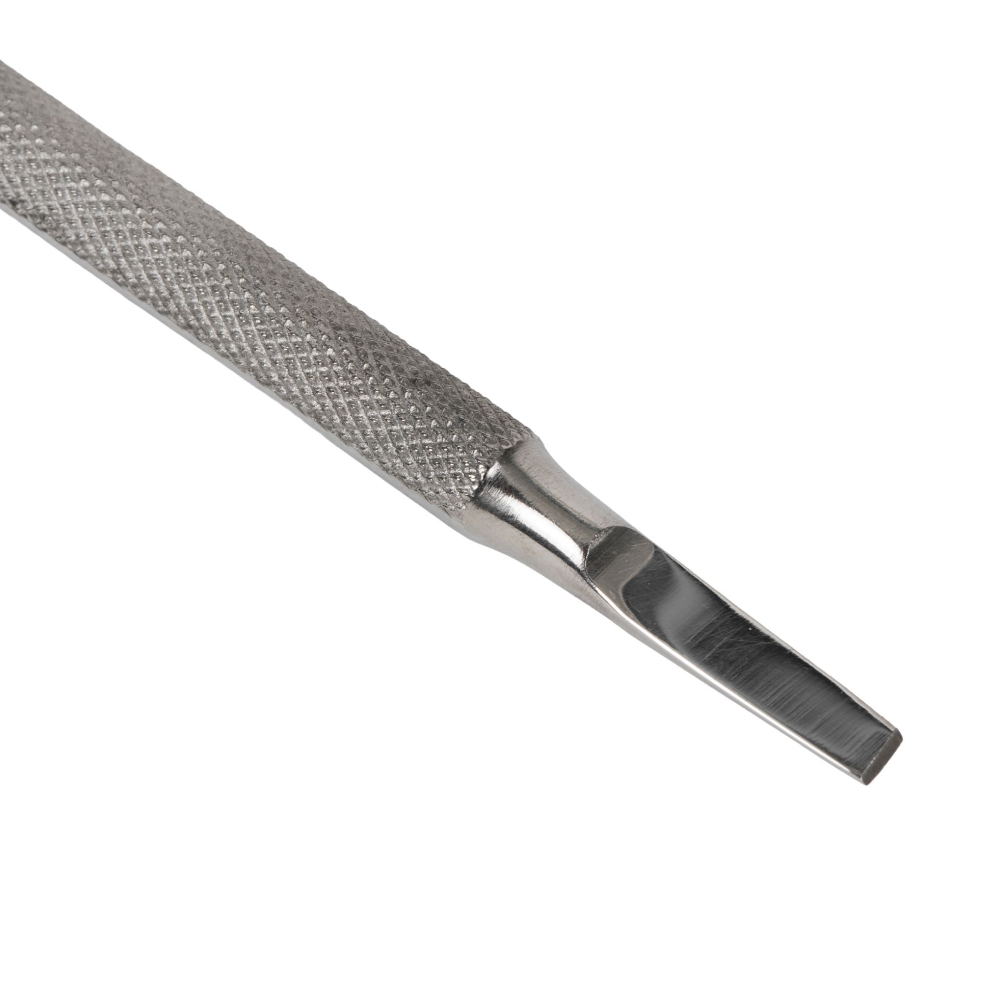 Professional Stainless Steel Cuticle Pusher with Flat End - Manicure & Pedicure Tool for Nail Care at Home or Salon