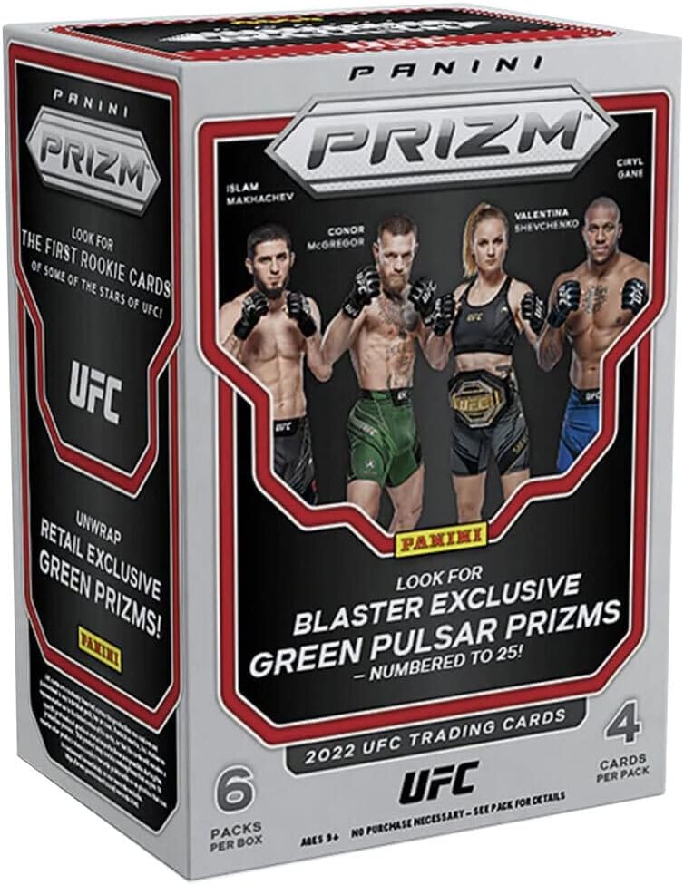 2022 Panini Prizm UFC Blaster Box - Collectible Trading Cards for UFC Fans | Perfect for Collectors, Gifts & Fantasy Sports | MMA Memorabilia
