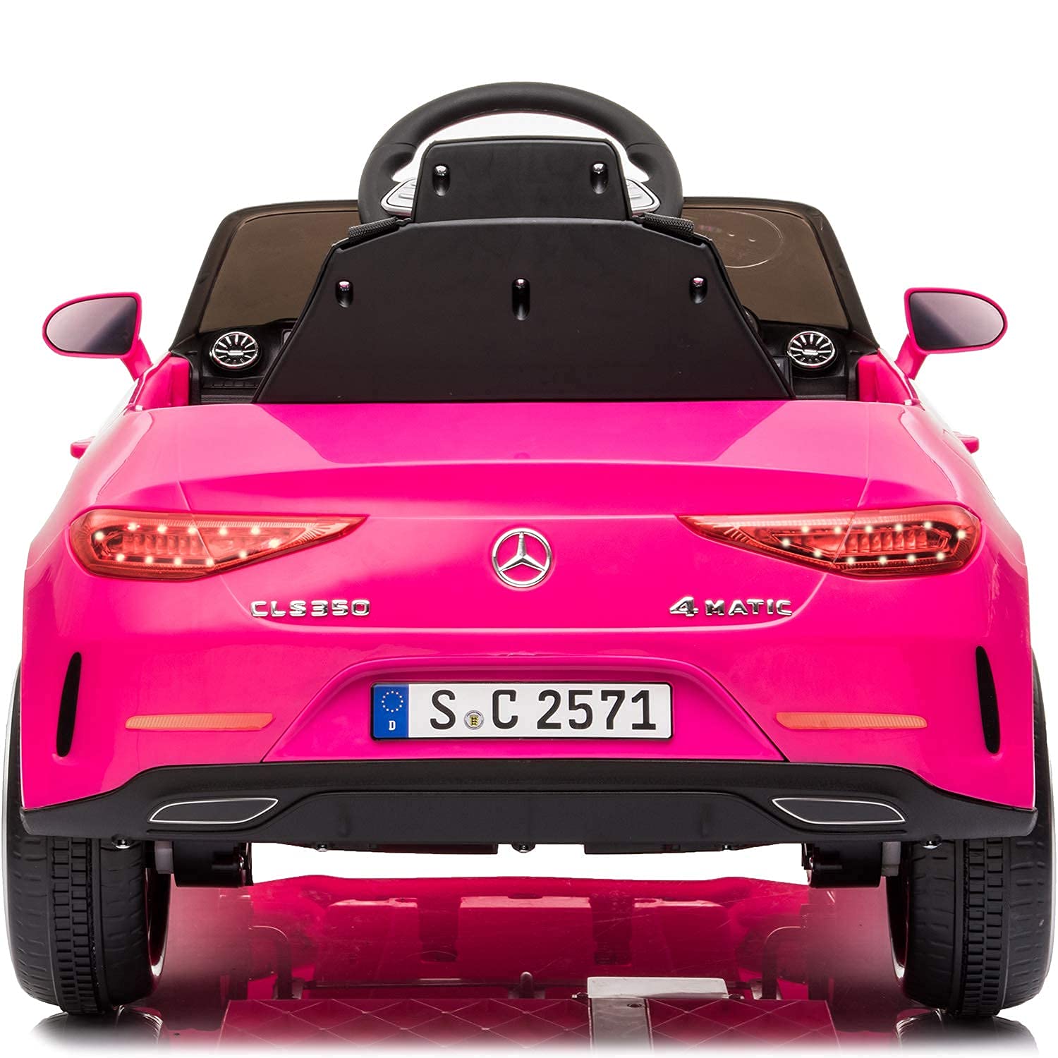**12V Mercedes Benz Licensed Kids Electric Ride-On Car with Remote Control - Adjustable Speed, Safety Belt, Music & LED Lights (Pink) - Perfect for Outdoor Play, Birthday Gifts & Toddler Fun**