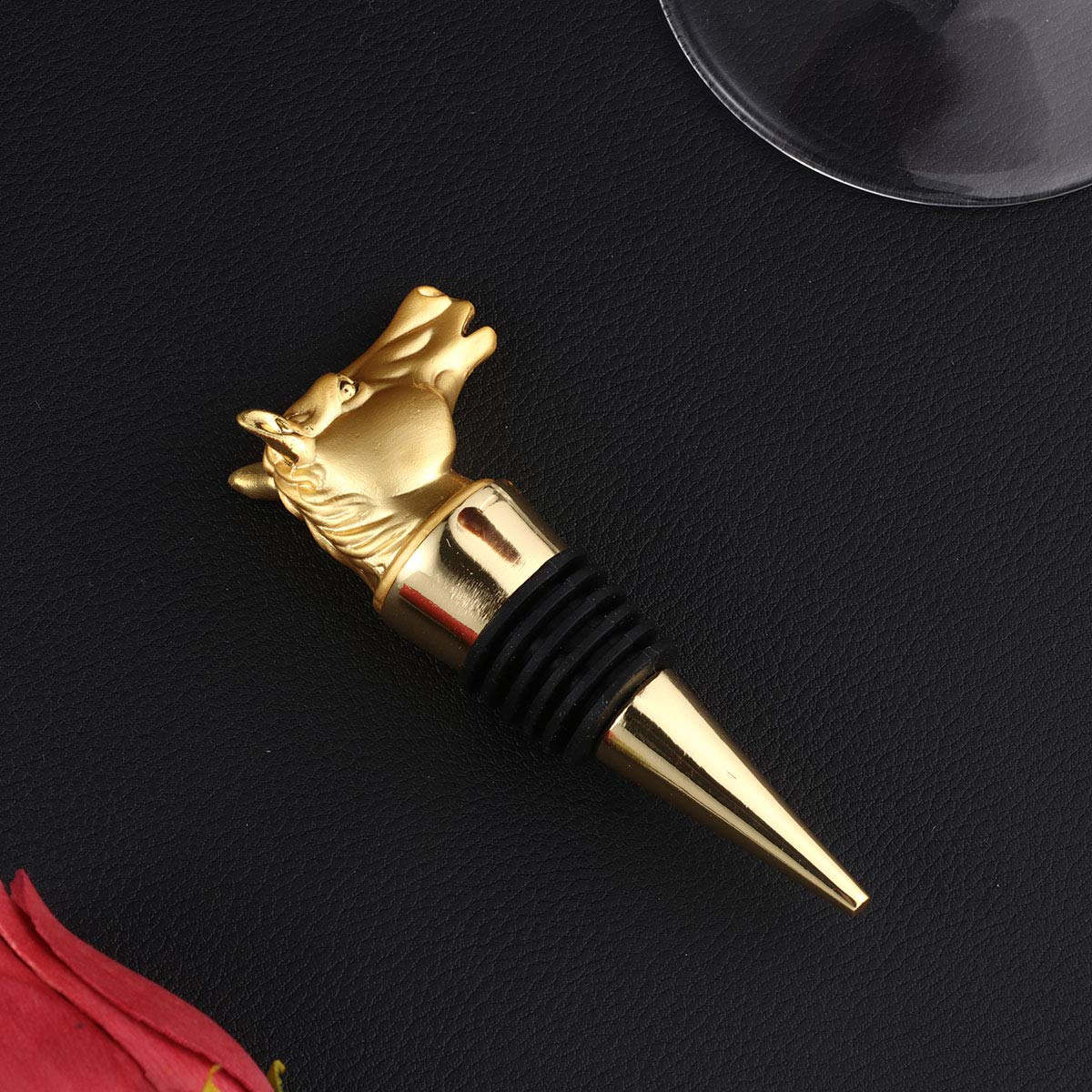 DOITOOL Premium Alloy Wine Bottle Stopper - Airtight Seal for Red, White & Sparkling Wine - Perfect for Home Bars, Parties & Gifts (1-Pack)