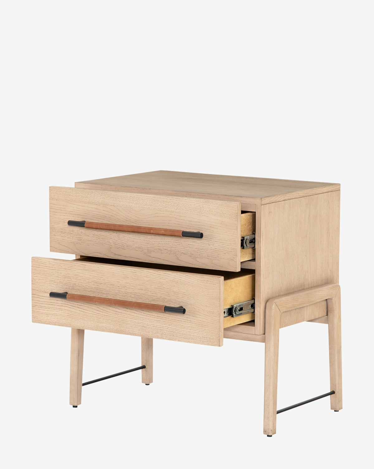 Ralston 2 Drawer Nightstand - Modern Bedside Table with Storage for Bedroom, Living Room & Office - Compact Wooden End Table with Smooth Gliding Drawers