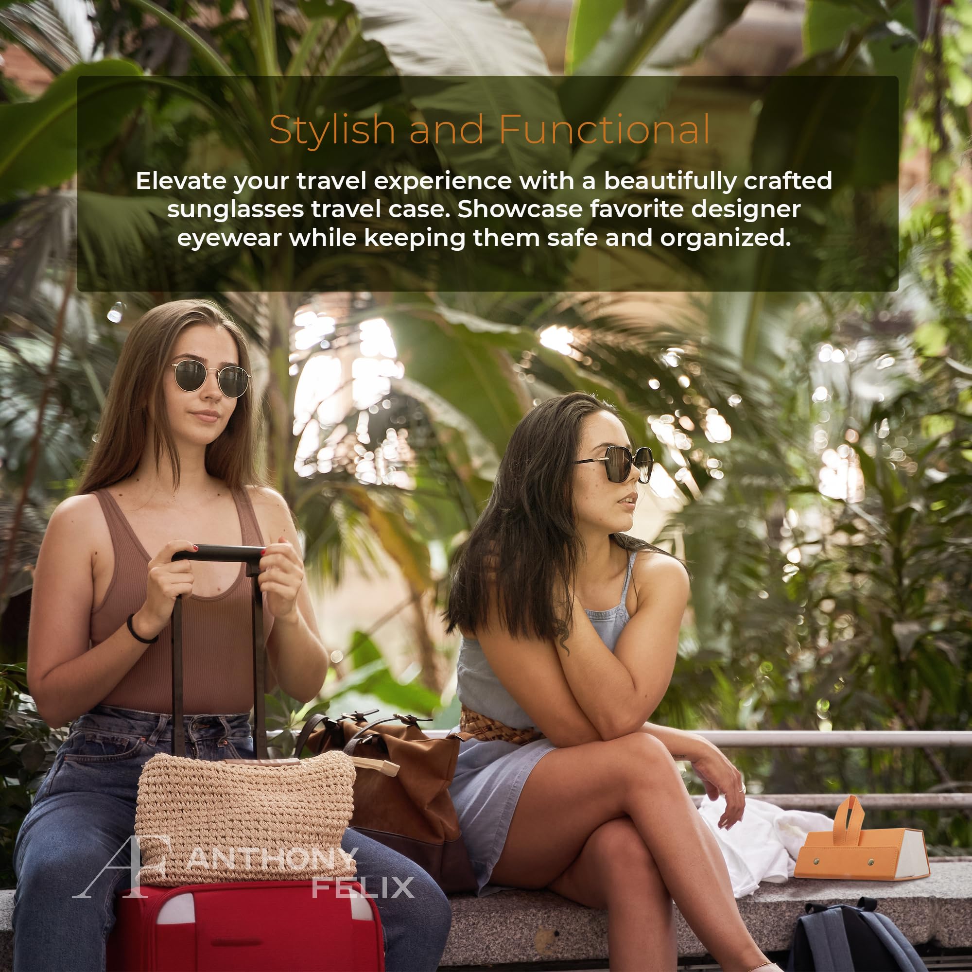 Premium Sunglasses Travel Case for 3 Pairs - Durable Eyewear Organizer with Soft Interior | Perfect for Vacation, Beach Trips & Outdoor Adventures