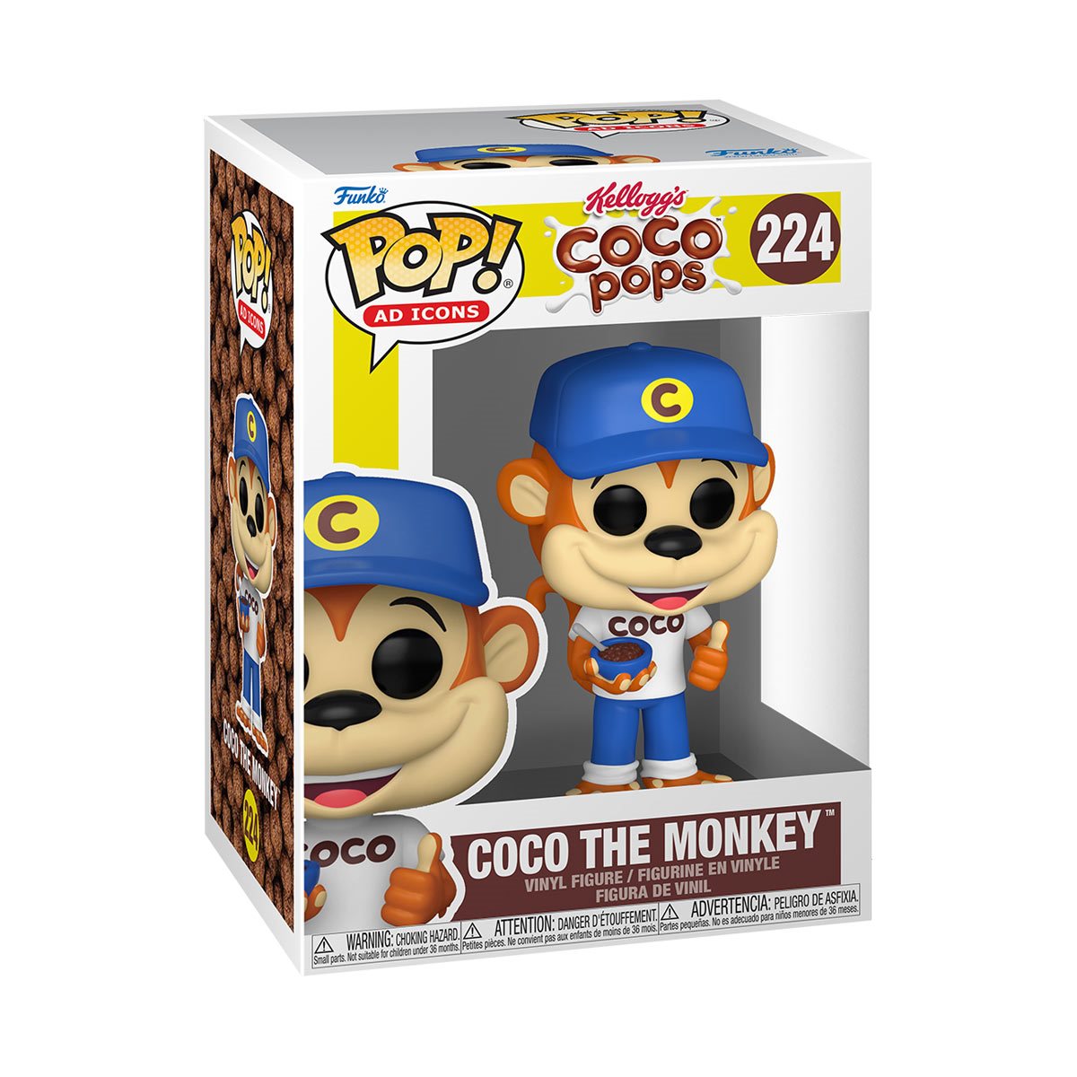 Kellogg's Coco the Monkey Funko Pop! Vinyl Figure #224 - Collectible Toy for Kellogg's Fans, Perfect for Display & Gift Giving