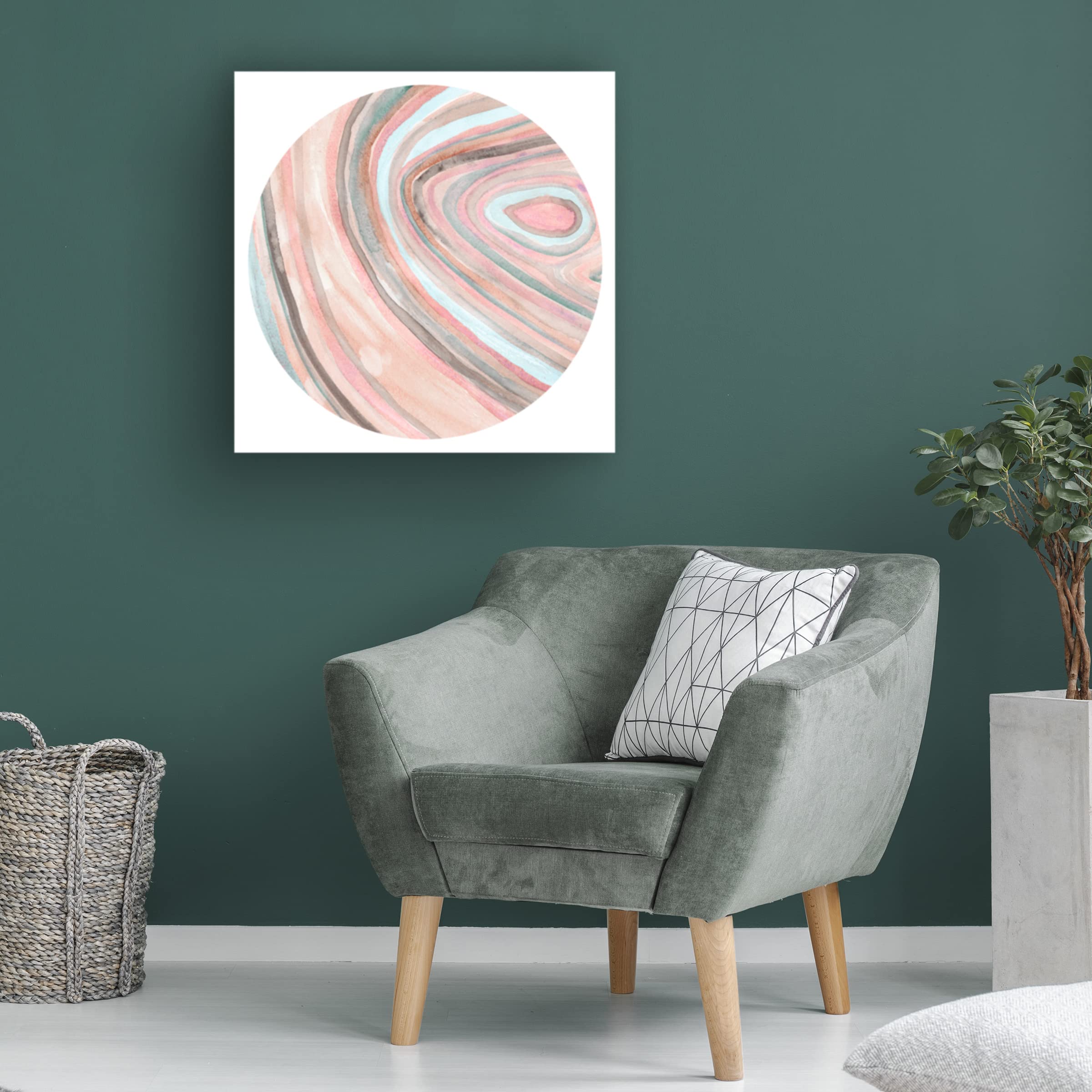 Trademark Fine Art 'Lost Marbles I' Canvas Wall Art Print by Alicia Ludwig - Modern Abstract Painting for Living Room, Bedroom & Office Decor