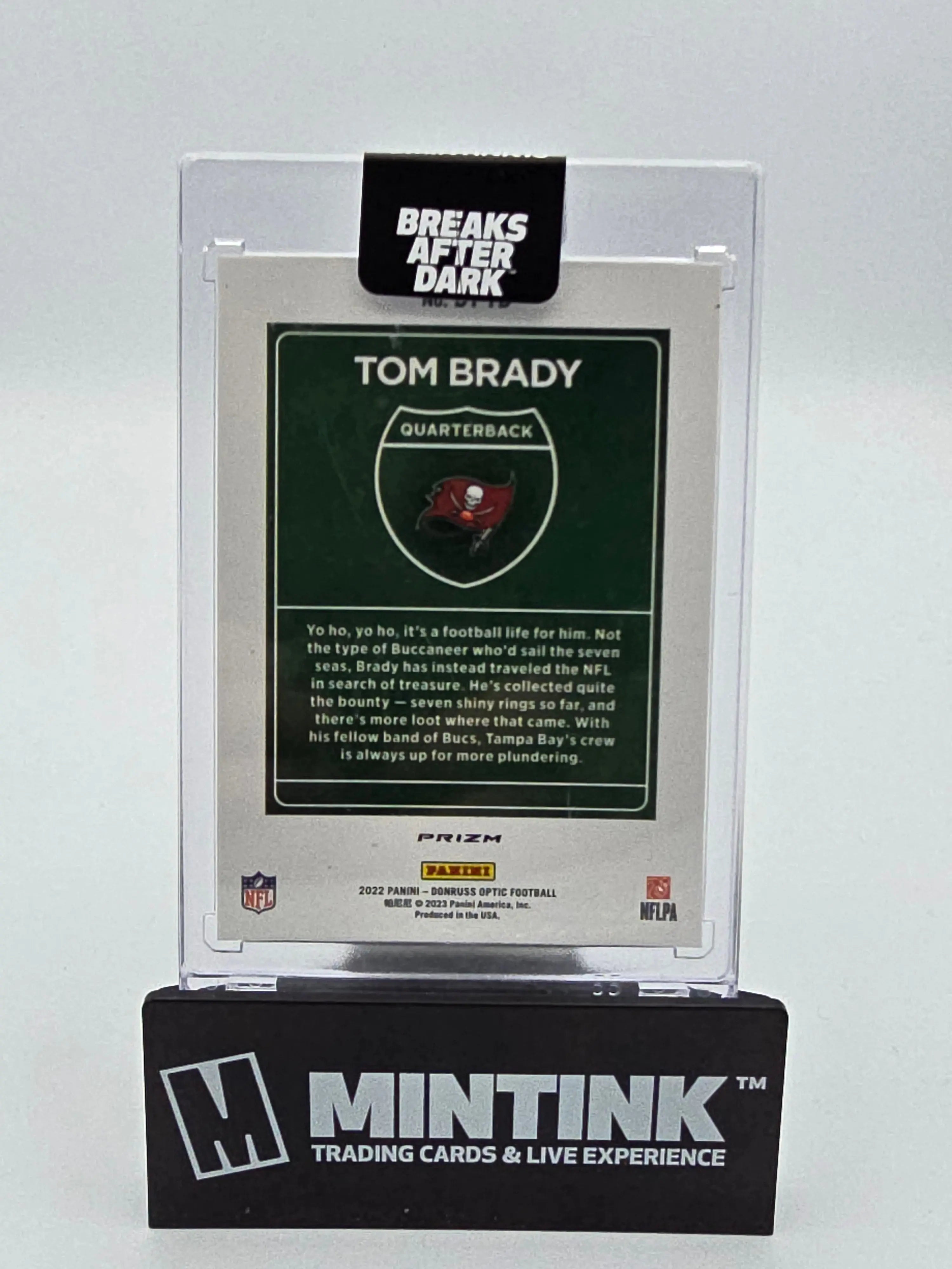 2022 Panini Donruss Optic Football Tom Brady Downtown #DT TB Trading Card - Perfect for NFL Collectors, Sports Memorabilia Enthusiasts & Investment