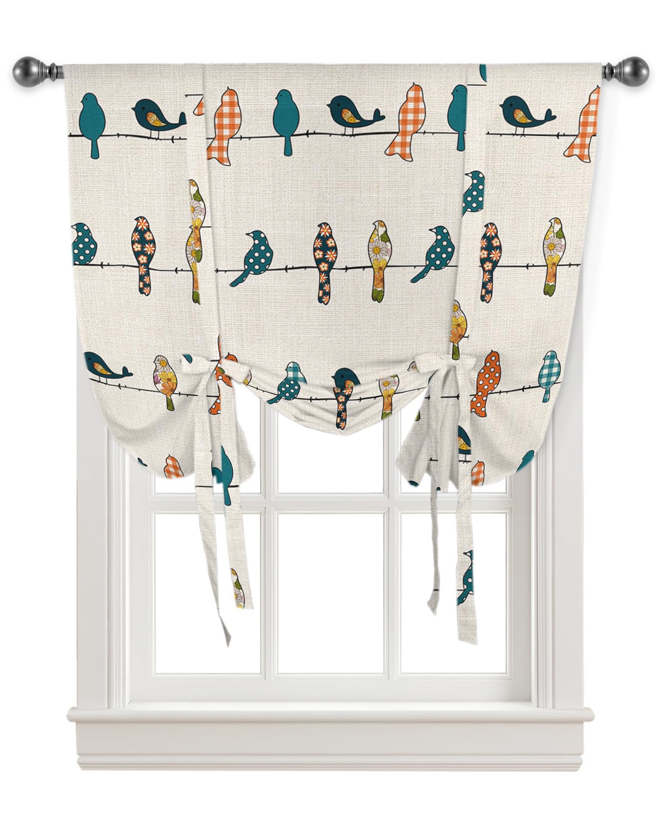 Adjustable Tie-Up Window Curtains - 52