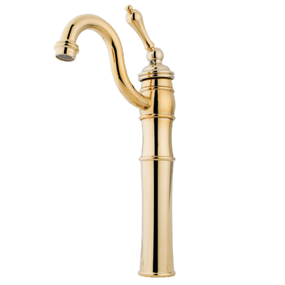 Kingston Brass KB3425AL Modern Vessel Sink Faucet - Single Hole Bathroom Sink Faucet with High Arc Spout for Vanity, Powder Room & Guest Bathroom