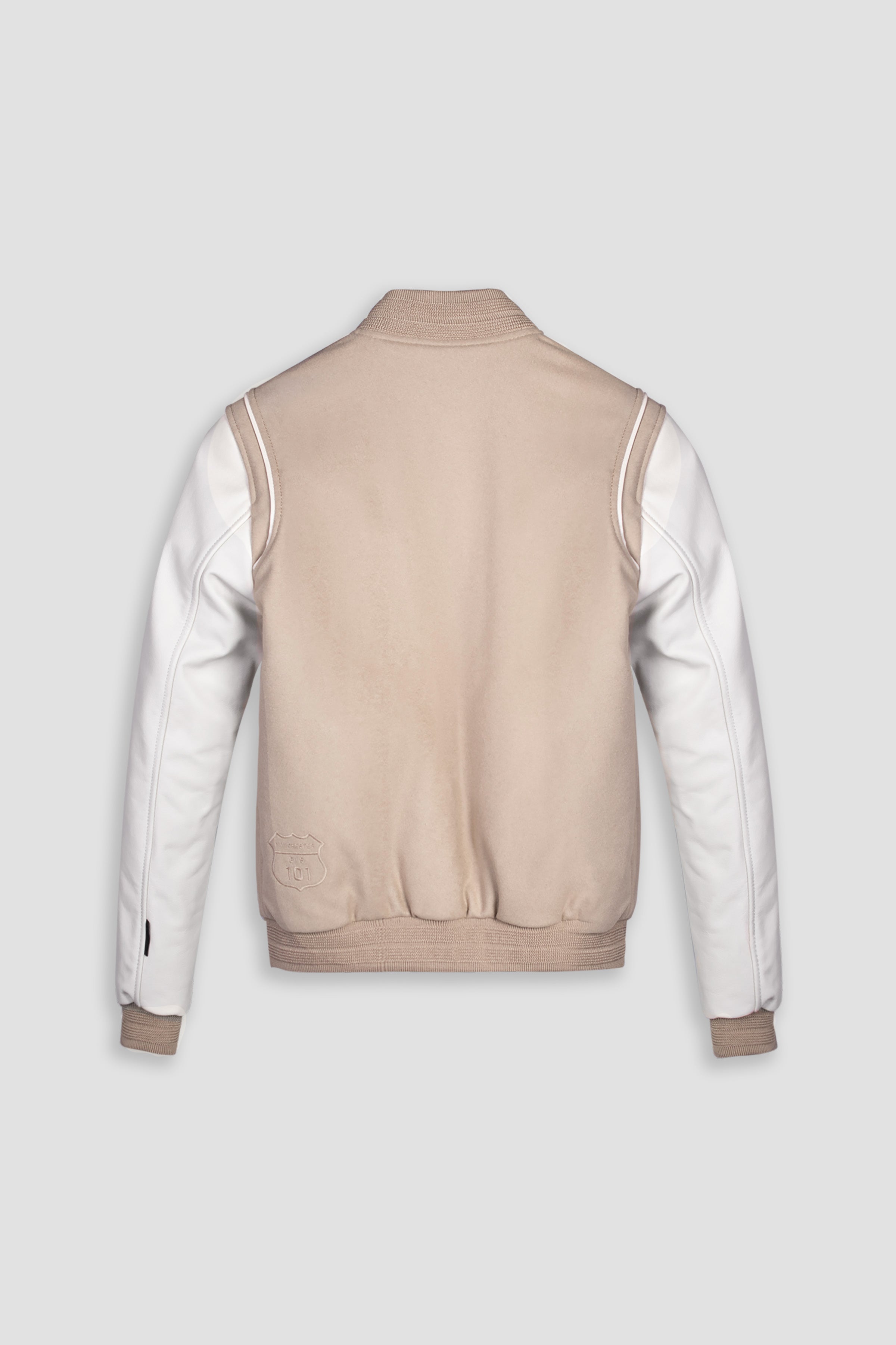 Varsity Ecru Women's Sweater - Soft Casual Pullover for Fall & Winter | Cozy Knitwear for Everyday Wear, Office, and Outings