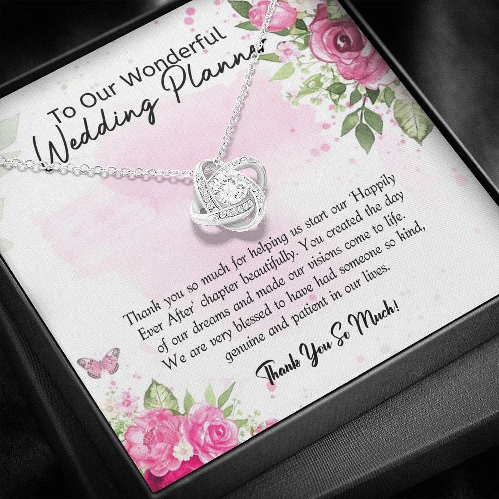 Love Knot Necklace - Elegant Wedding Planner Gift for Bride, Bridal Party & Event Organizers | Perfect Thank You Gift for Wedding Planning & Card Accessories | Ideal for Ceremonies, Rehearsal Dinners & Bridal Showers