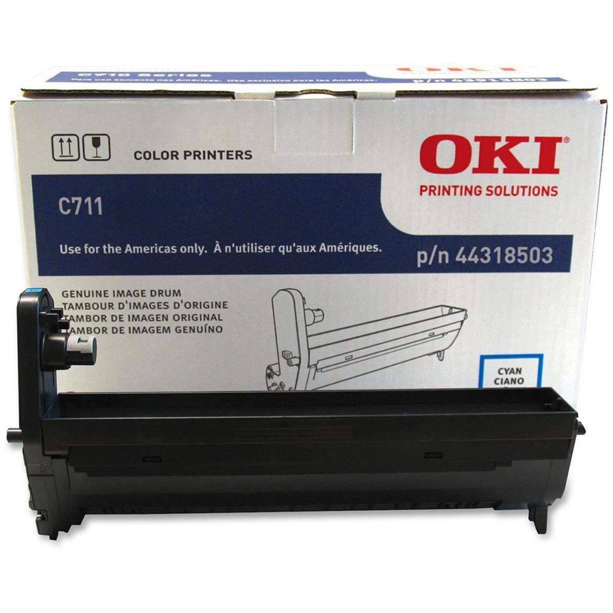 OKI Data 44318503 Cyan Image Drum for C711 Series Printers - High Yield 20,000 Pages | Replacement Toner Cartridge for Office & Home Printing