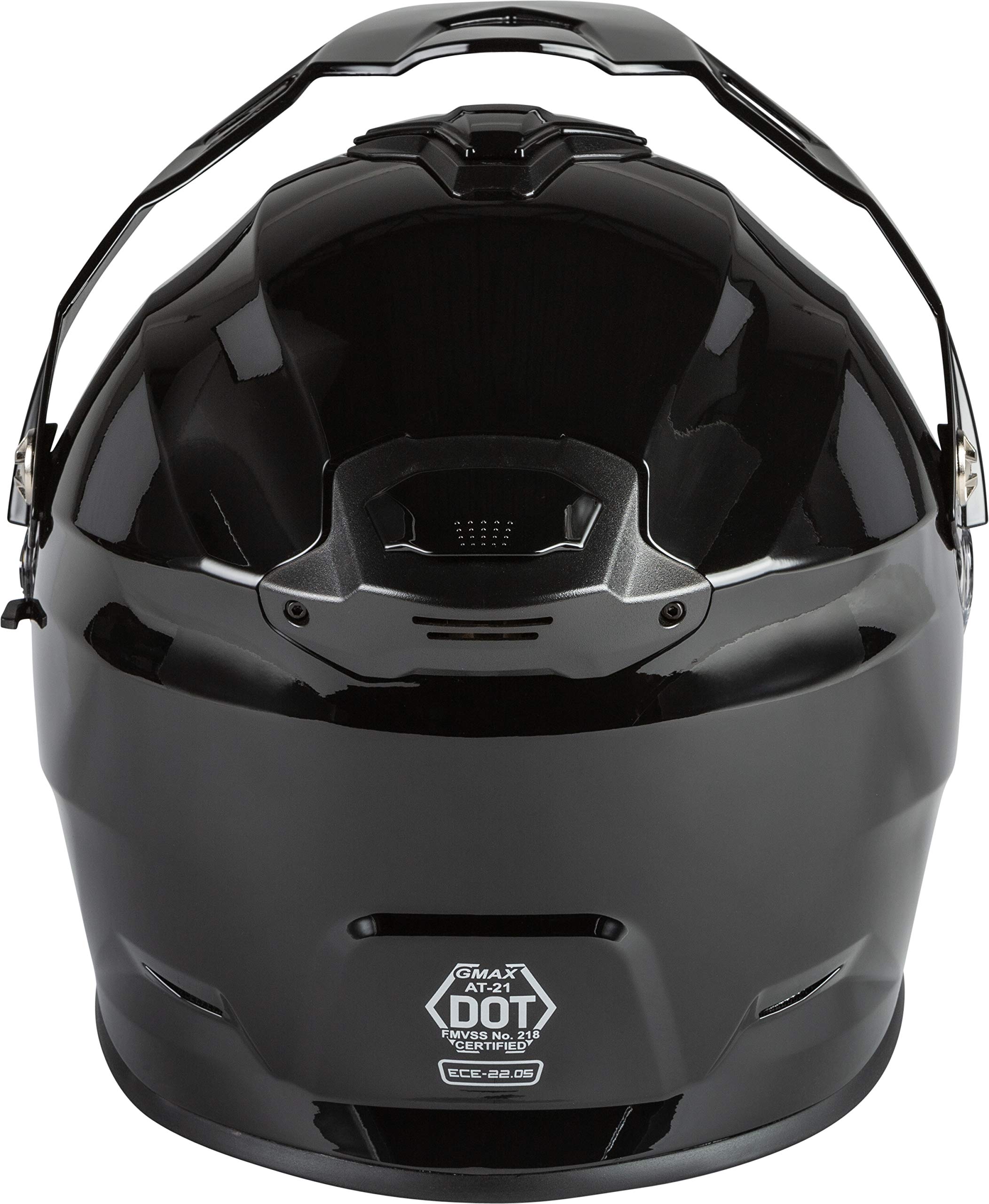 GMAX AT-21S Solid Electric Shield Full-Face Motorcycle Helmet - DOT Approved for Adults & Youth - Black 2X - Perfect for Street Biking, Cruising & Safety Riding