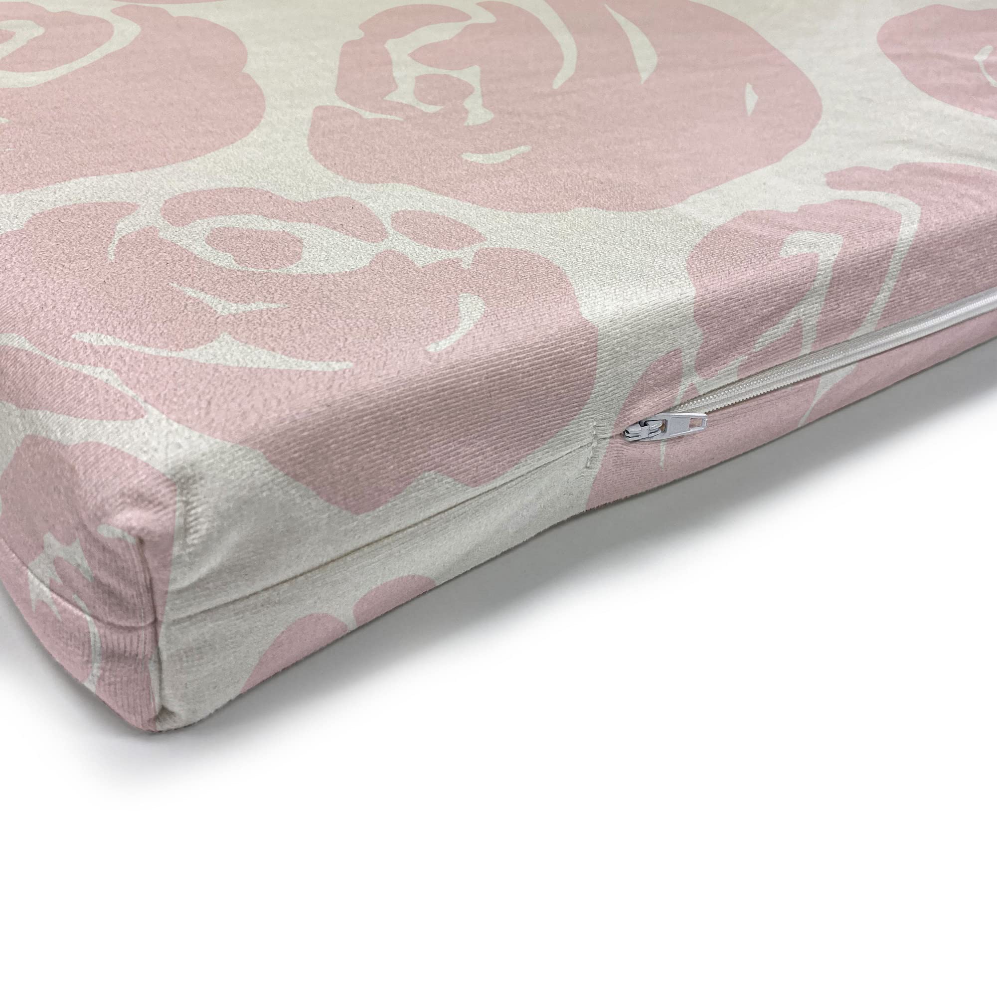Ambesonne Floral Bench Cushion - 45x15x2 Inch Rose Silhouette Garden Print Foam Seat Pad with Decorative Fabric Cover - Waterproof Outdoor/Indoor Use for Patio, Garden, Porch & Window Seat