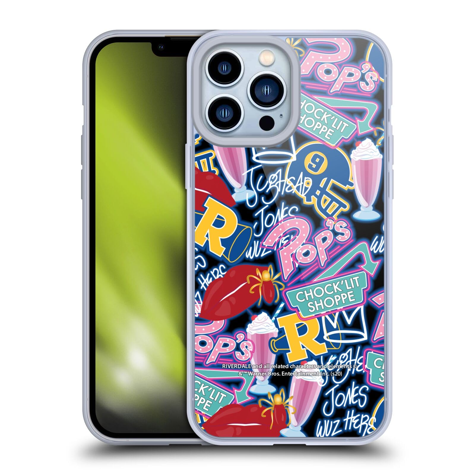Officially Licensed Riverdale Colorful Pattern Soft Gel Case for Apple iPhone 13 Pro Max - Trendy Protective Cover for School, Work & Everyday Use