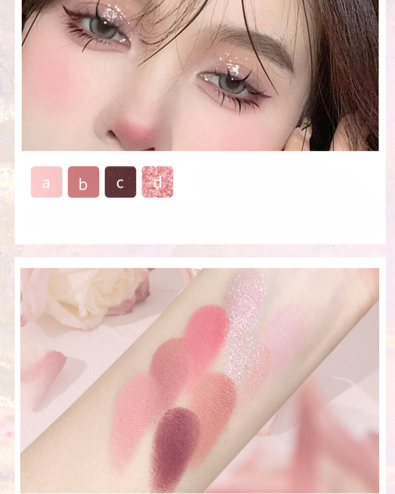 HOLD LIVE Bunny Garden Lip Gloss & Eyeshadow Set - Cute Floral Makeup Kit for Spring, Party & Everyday Wear