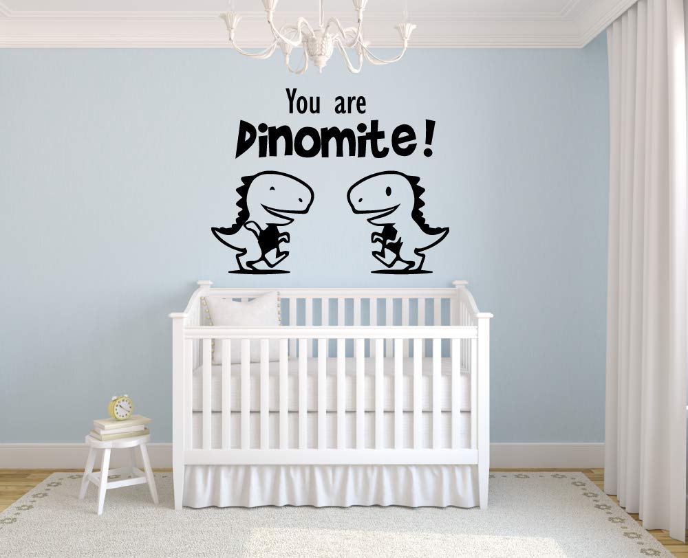 Dinomite Cute T-Rex Dinosaur Wall Decal - 8x10 Inch Vinyl Sticker for Kids Room, Nursery & Bedroom Decor - Fun Tyrannosaurus Rex Art for Boys & Girls - Perfect for Kindergarten & Home Wall Decoration