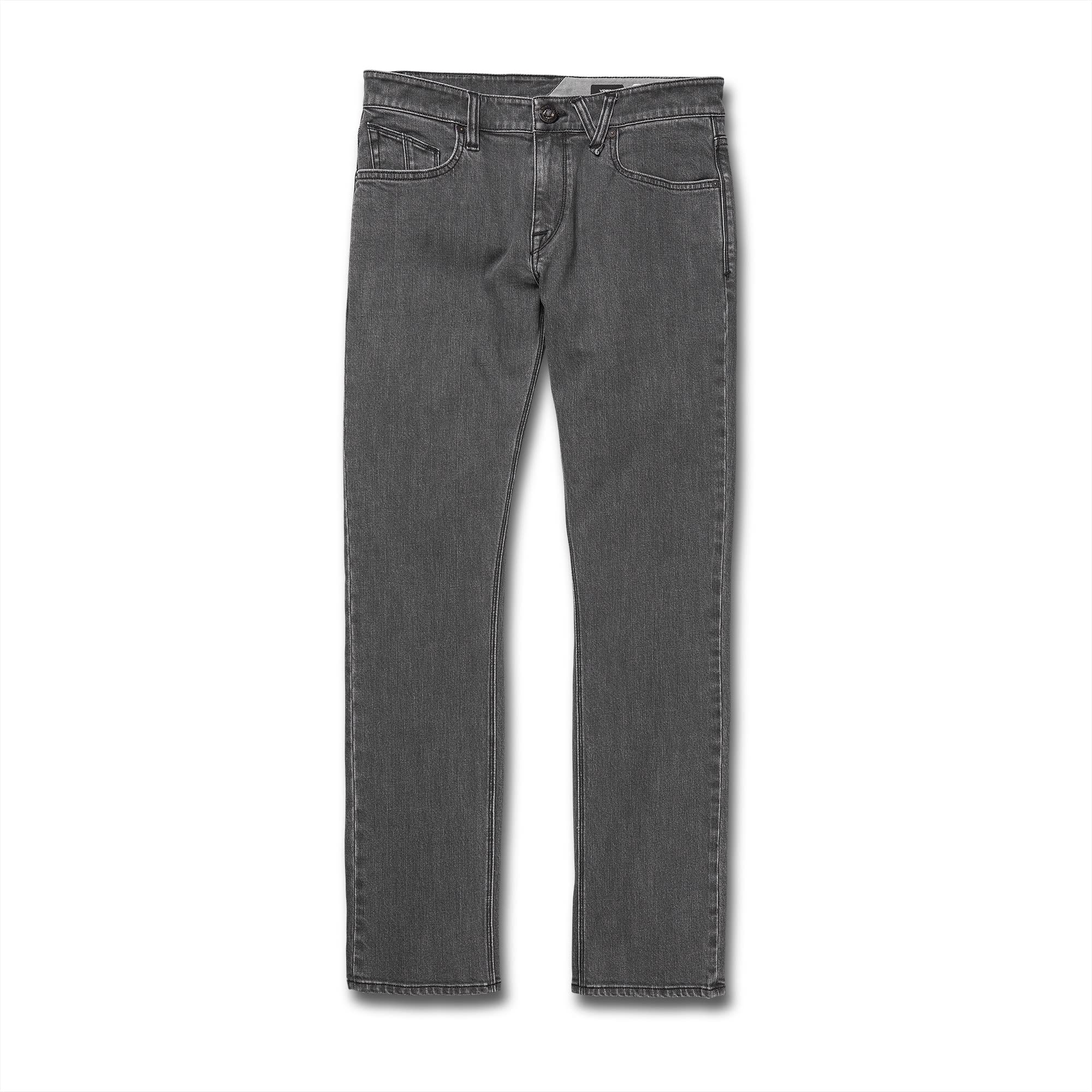 Volcom Men's Vorta Slim Fit Stretch Denim Jeans - Comfortable Slim Straight Fit Stretch Pants for Casual Wear & Outdoor Activities