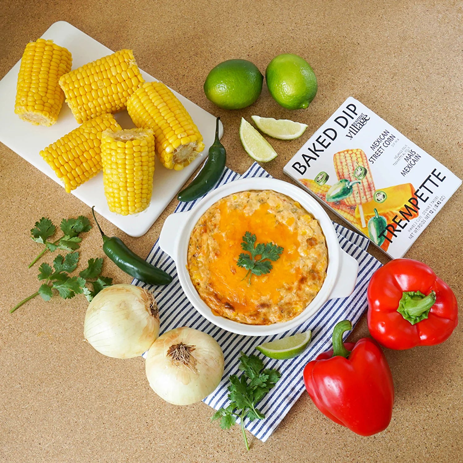 Gourmet Du Village Mexican Street Corn Dip Mix - Authentic Flavor for Parties, Snacks & Game Day | Easy to Prepare | Gluten-Free & Delicious