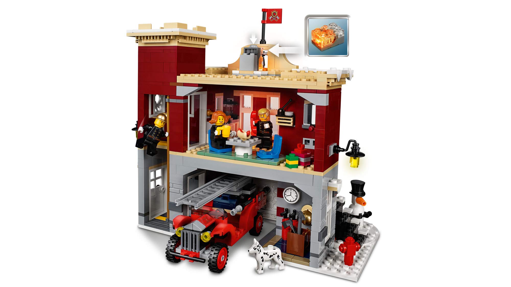 LEGO Creator Expert Winter Village Fire Station 10263 Building Kit (1166 Pieces) - Holiday Christmas Village Display & Winter Wonderland Collection