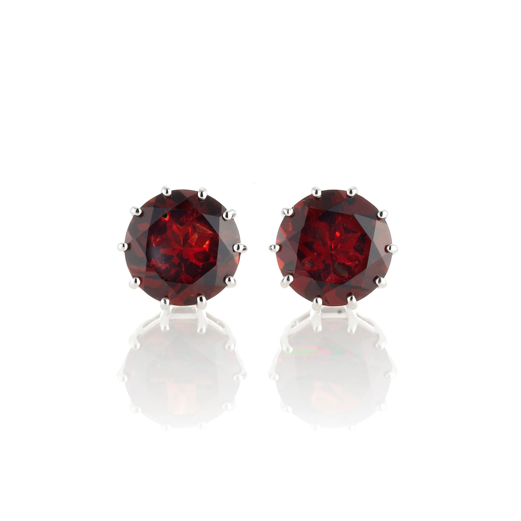 Garnet Dottie Earrings - Elegant Red Gemstone Jewelry for Women | Perfect for Parties, Weddings & Everyday Wear