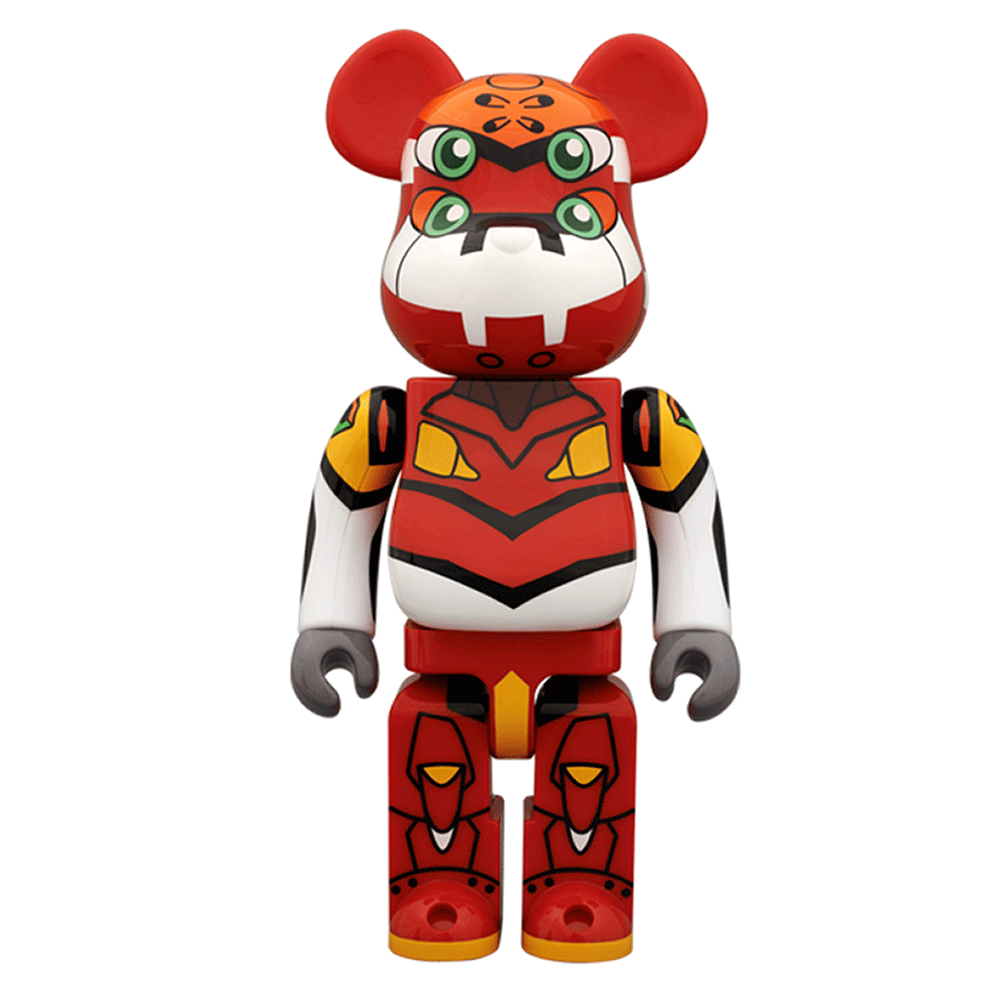 BEARBRICK Evangelion Eva-02 1000% Collectible Figure - Perfect for Anime Fans & Collectors - Display in Home, Office, or Gaming Room