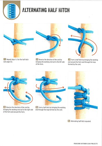 Paracord Outdoor Survival Gear Kit - DIY Rope Crafting Essentials with Step-by-Step Guide Book for Camping, Hiking & Emergency Preparedness