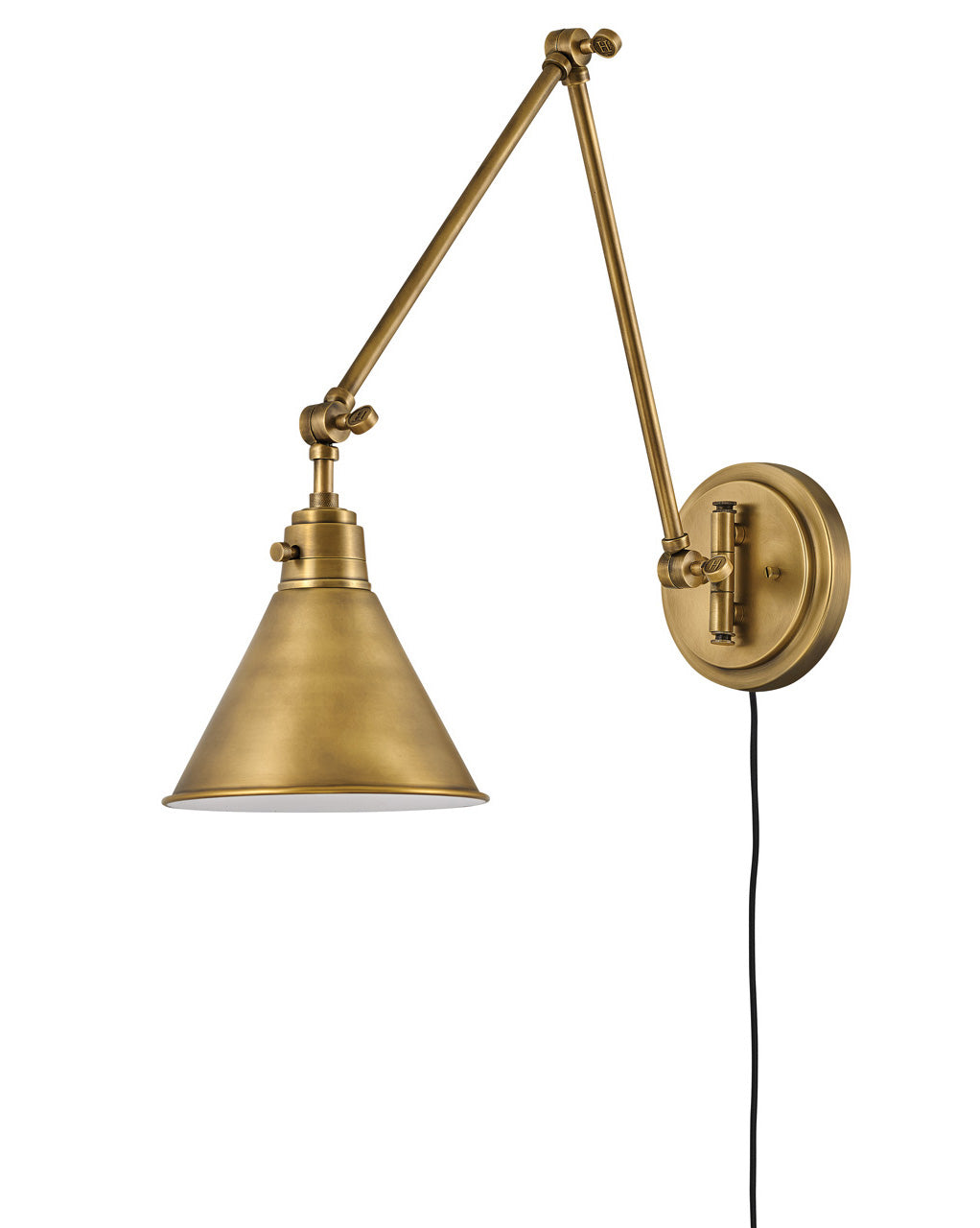 Briley Arm Sconce Wall Light - Modern Adjustable Wall Mounted Lighting Fixture for Bedroom, Living Room & Hallway Decor