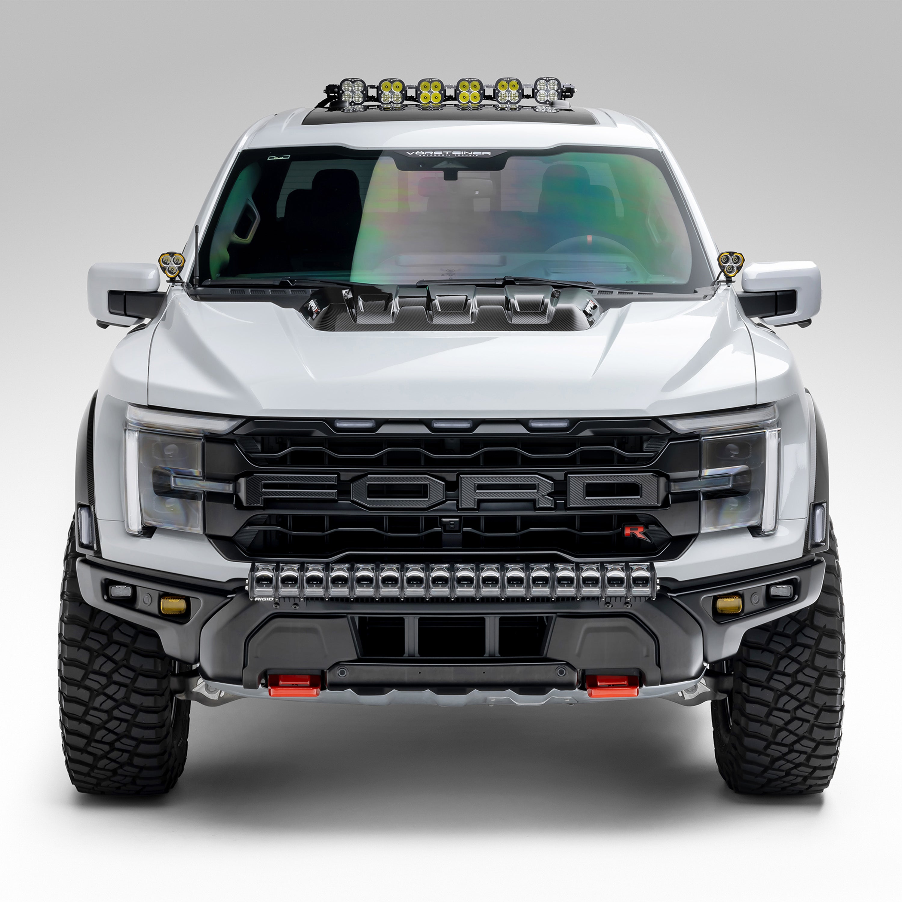 Ford F-150 Raptor R Carbon Fiber Hood Scoop Trim - 2x2 Twill Weave PP Material | Aggressive Style Upgrade for Off-Road & Street Performance