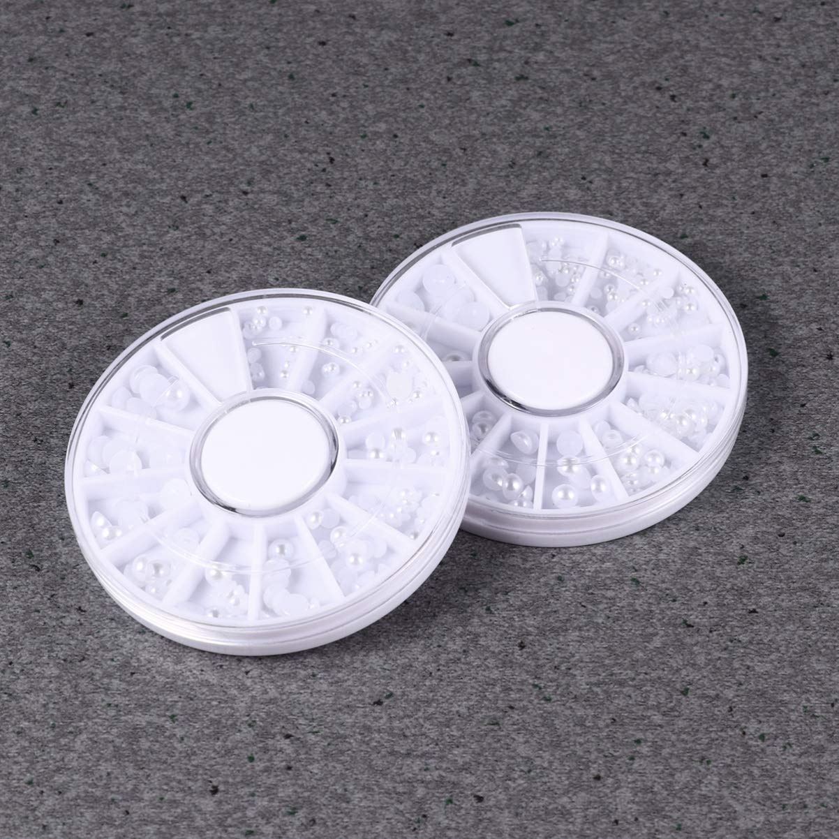 5 Pack 12mm Flatback Nail Pearls for Nail Art & Jewelry Making - DIY Manicure Decor
