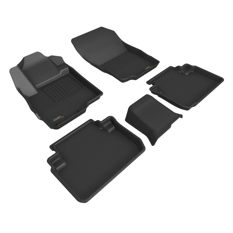 3D Maxpider Kagu Custom Fit All-Weather Floor Mats for 2018-2023 Mitsubishi Eclipse Cross - Black (Models R1 & R2) | Durable, Non-Slip Protection for Cars, SUVs & Daily Commuting